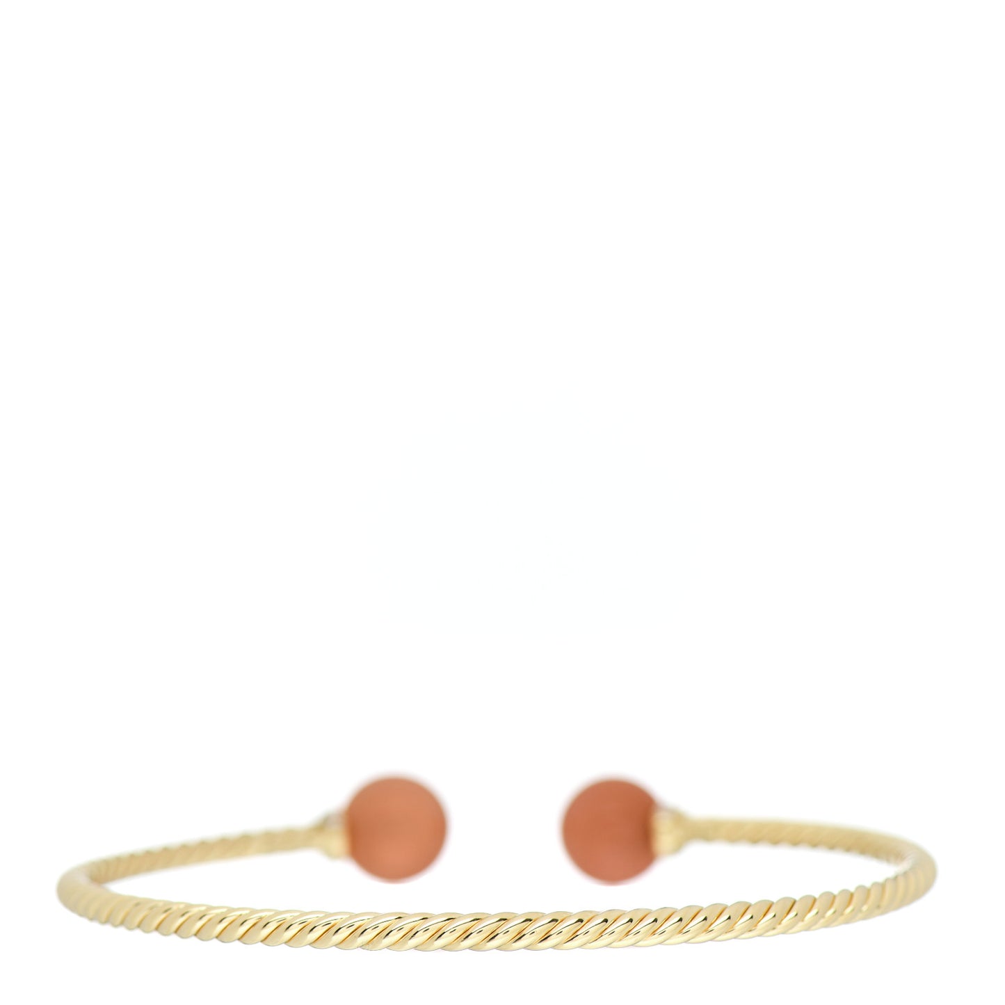 18K Yellow Gold Diamond Pink Opal 9mm Solari Bead Bracelet