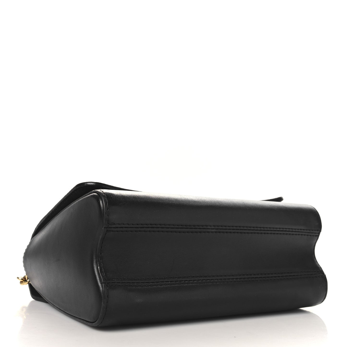 Veau Satin Monogram Twist Shoulder Bag MM Black