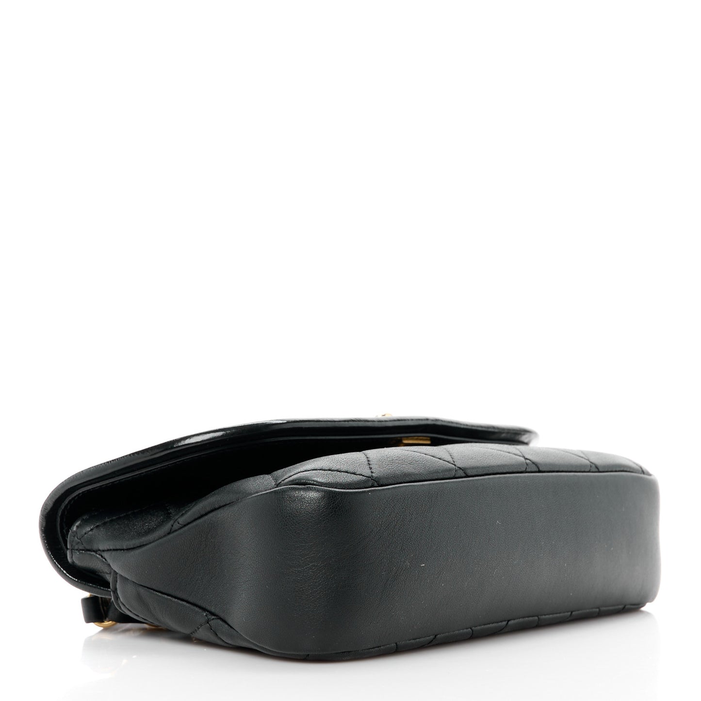 Lambskin Quilted Small La Parisienne Top Handle Flap Black