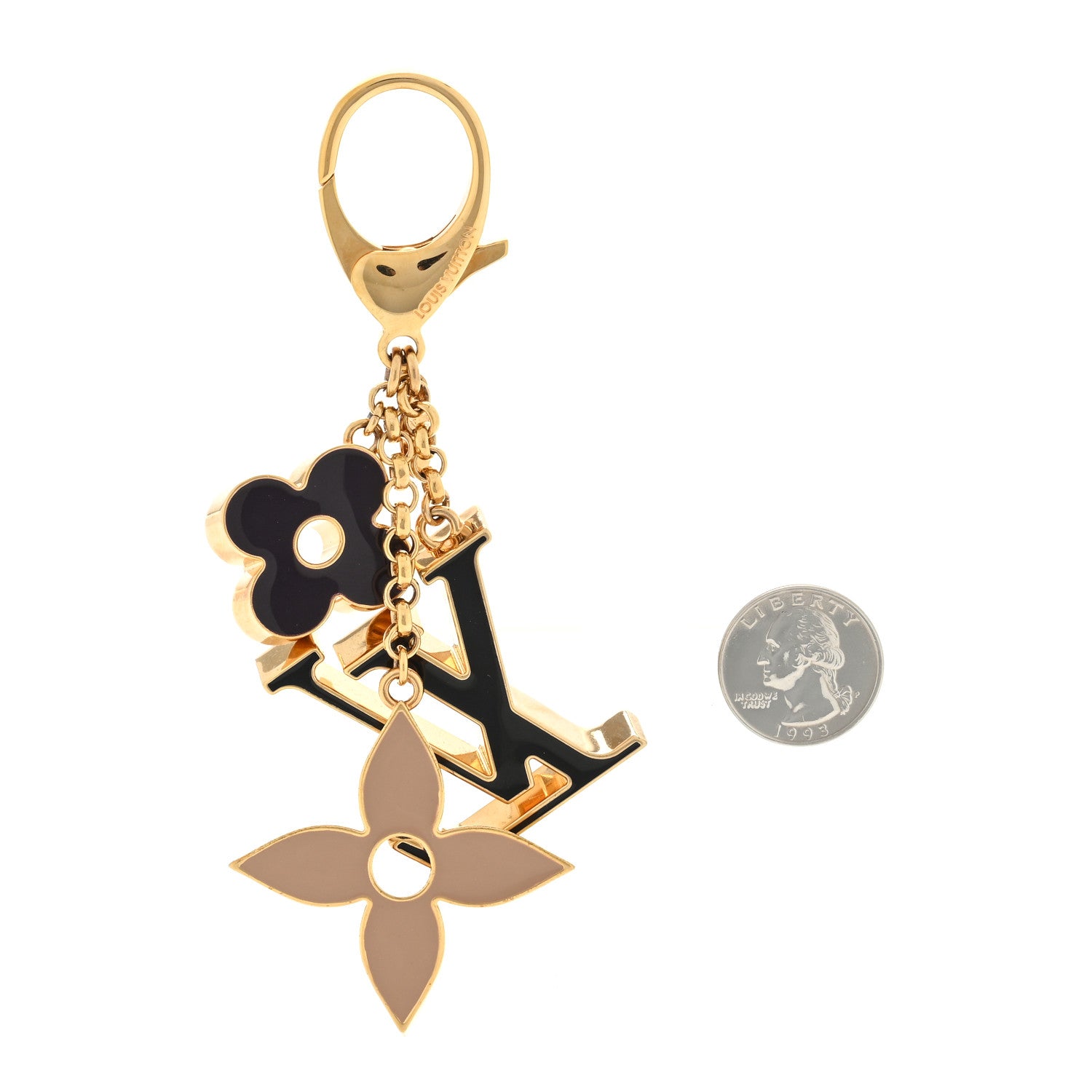 Louis Vuitton Fleur De Monogram Bag Charm Dore 2 of 3