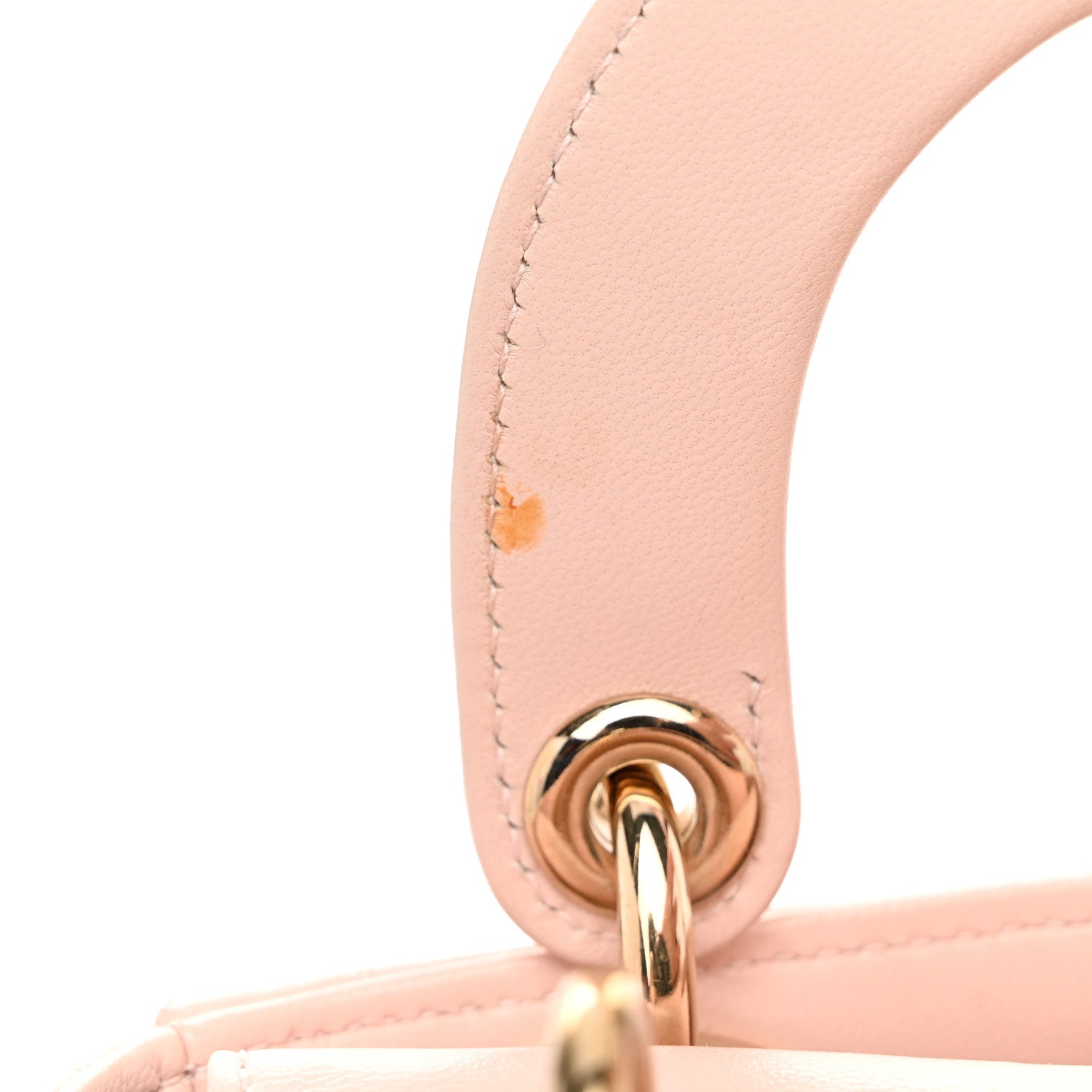 Christian Dior Lambskin Cannage Mini Lady Dior Rose Poudre 11 of 13