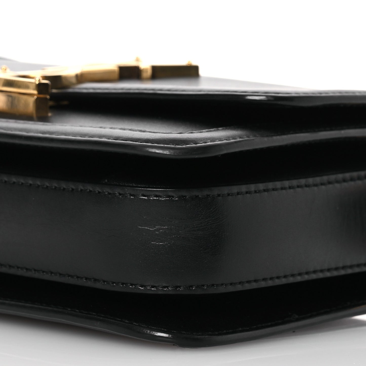 Smooth Calfskin Small Solferino Satchel Black