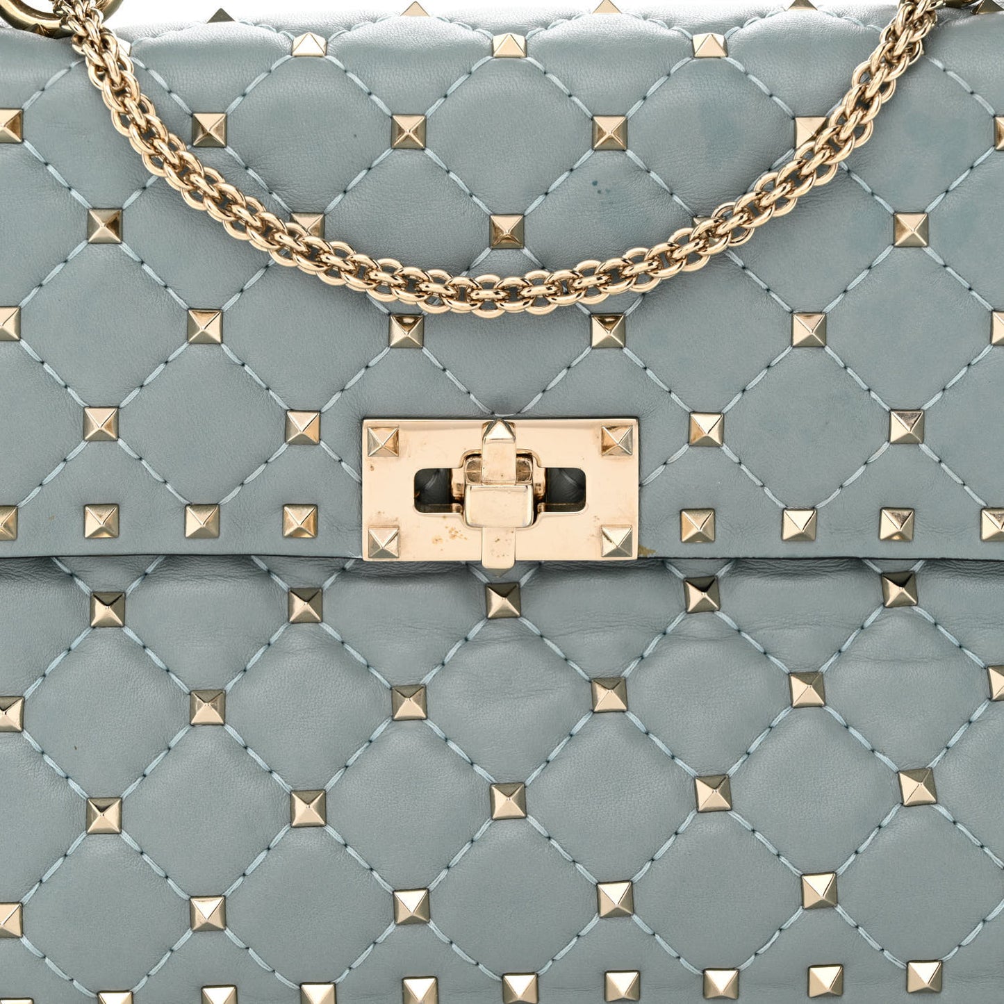 Nappa Medium Rockstud Spike Shoulder Bag Nube