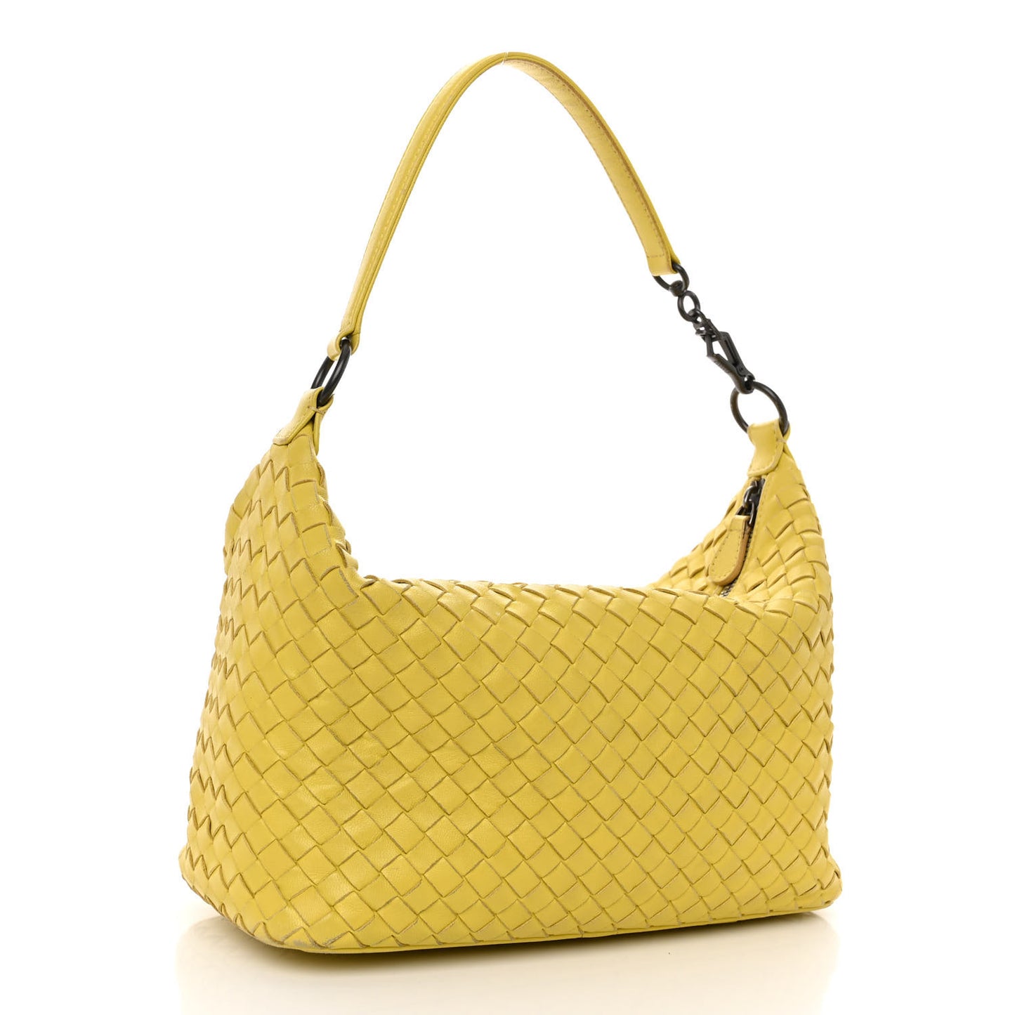 Nappa Intrecciato Small Shoulder Bag Chartreuse