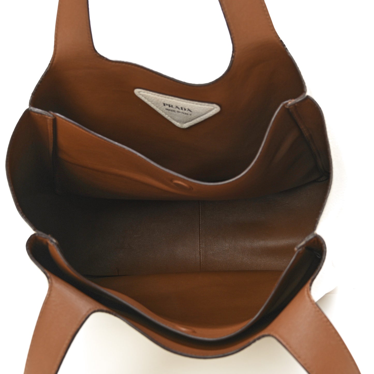 Vitello Daino Dynamique Tote White Caramel
