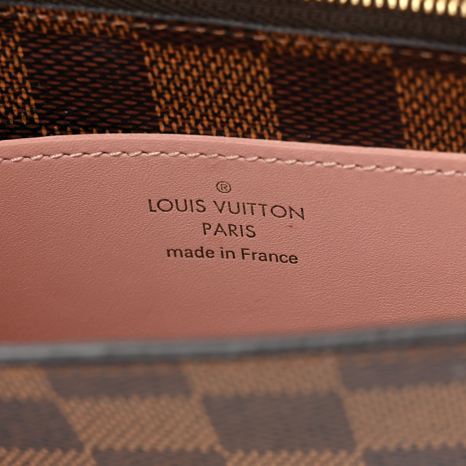 Louis Vuitton Damier Ebene Croisette Chain Wallet Rose Ballerine 6 of 10