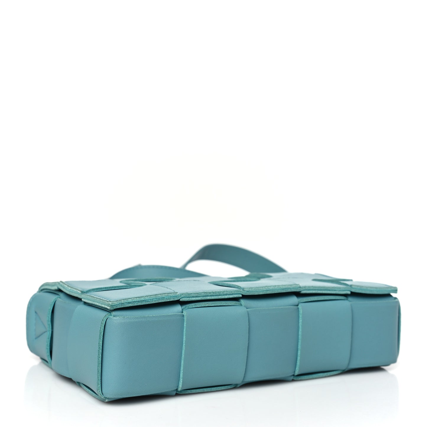 Lambskin Maxi Intrecciato Small Cassette Crossbody Bag Mermaid