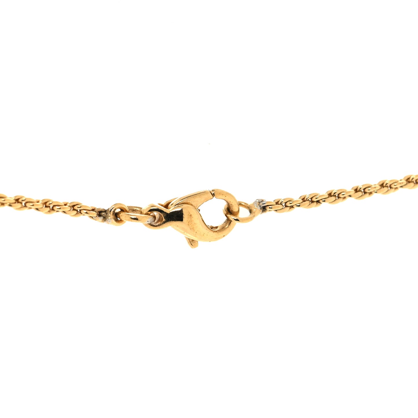 Metal Crystal CD Necklace Gold