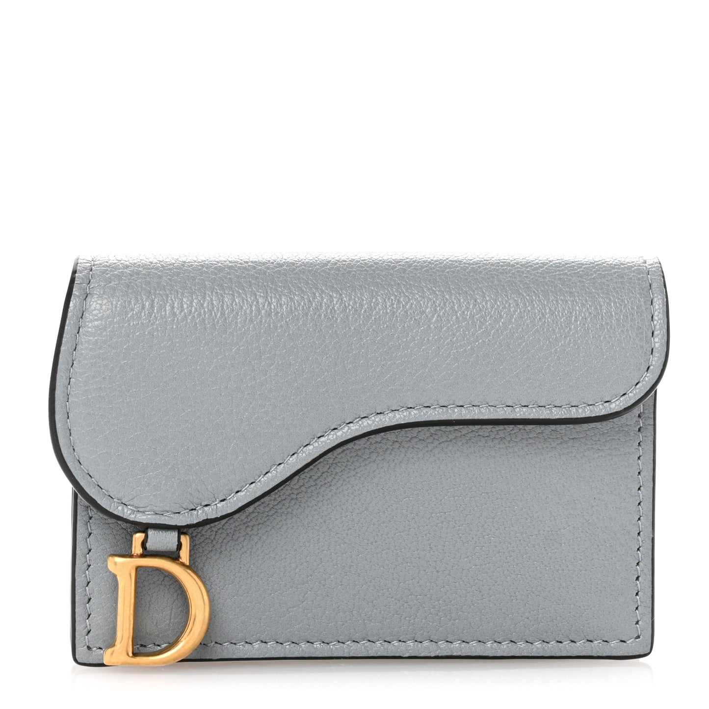 Goatskin Saddle Card Holder Sky Blue