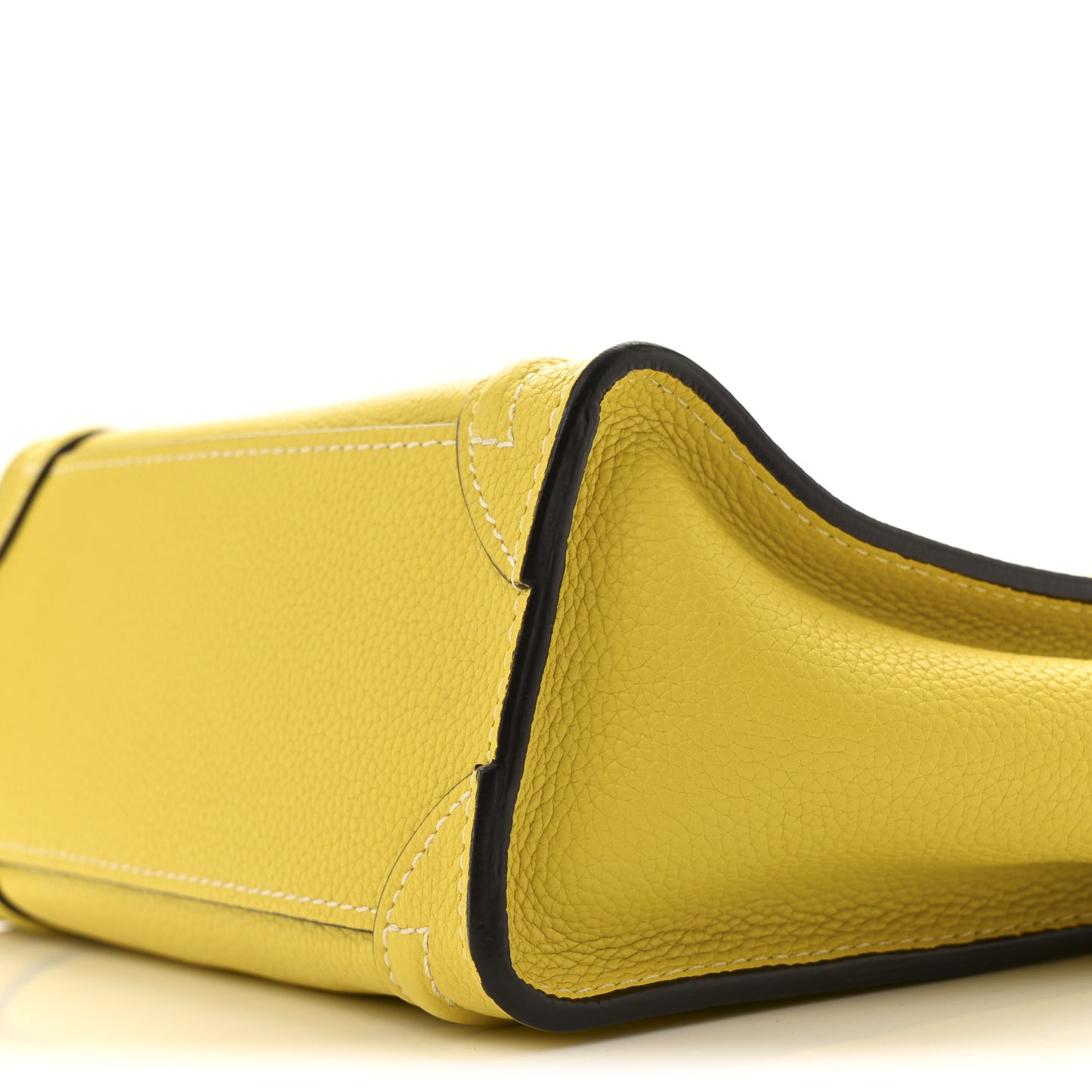 Drummed Calfskin Nano Luggage Citron