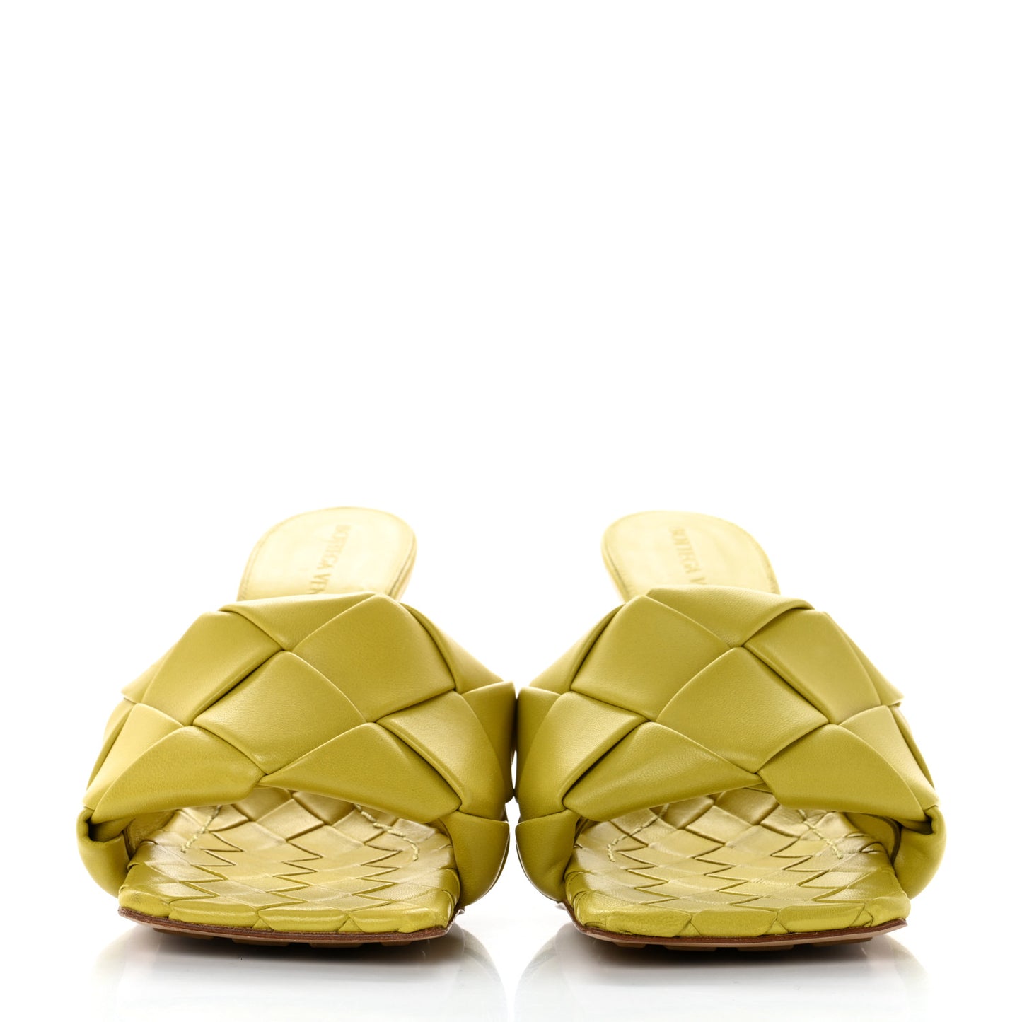 Nappa Maxi Intrecciato Lido 90mm Mule Sandals 35.5 Acid
