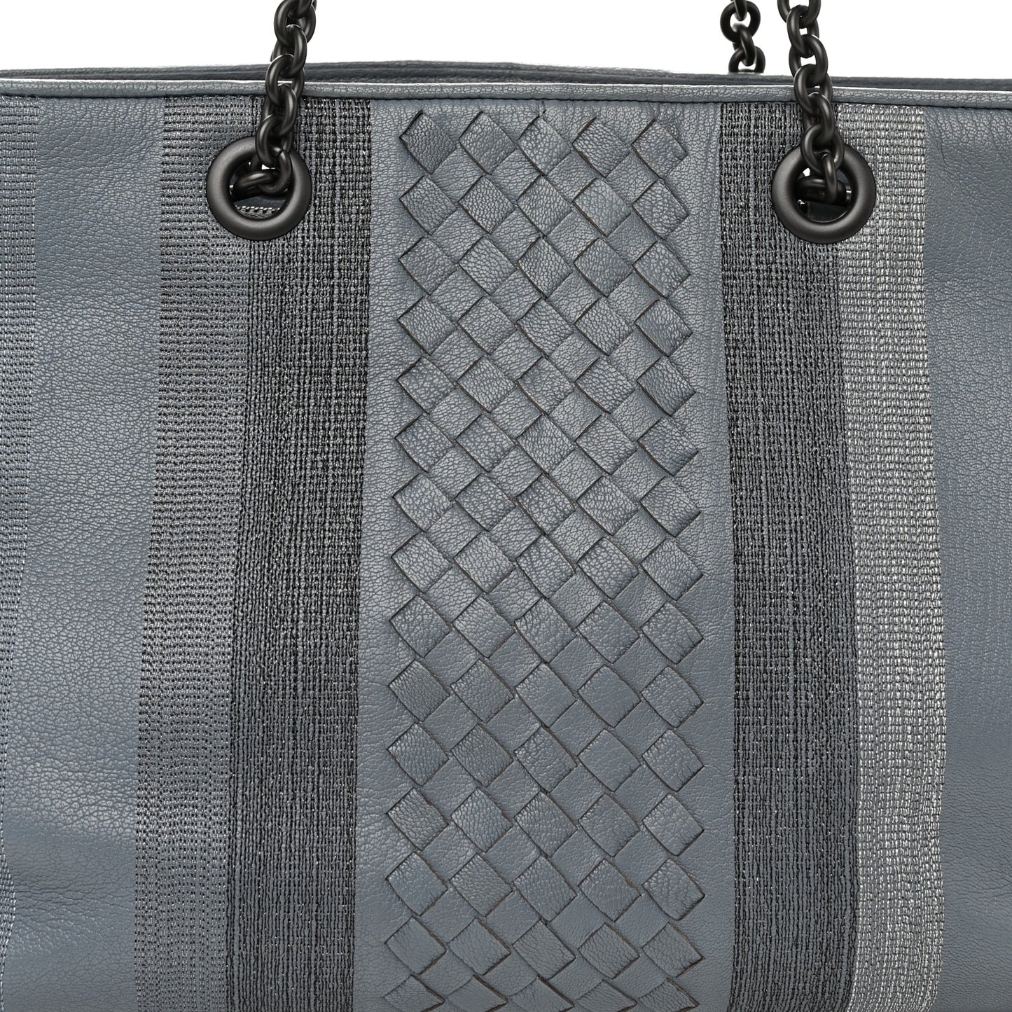 Nappa Intrecciato Medium Tote Blue