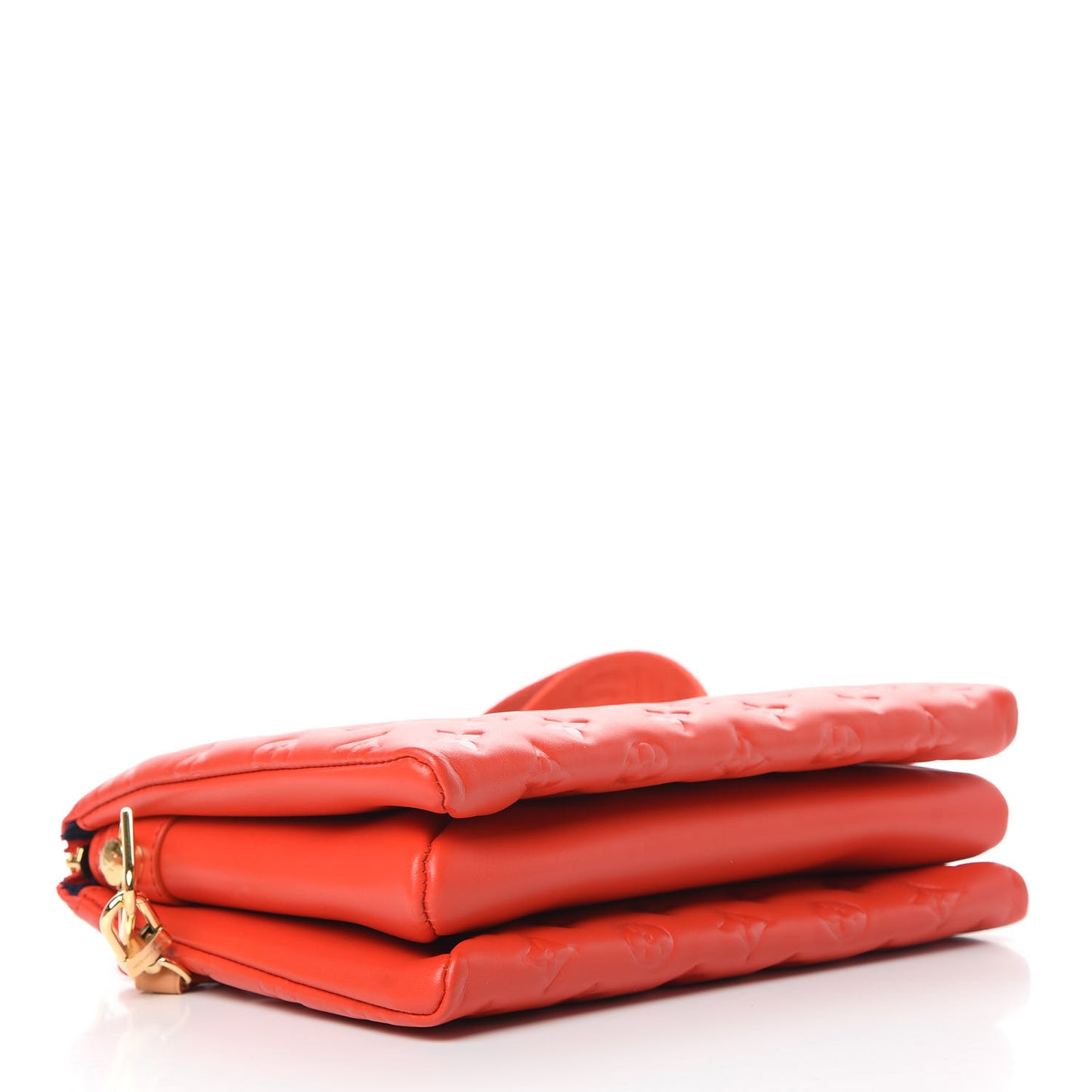 Lambskin Embossed Monogram Coussin PM Red
