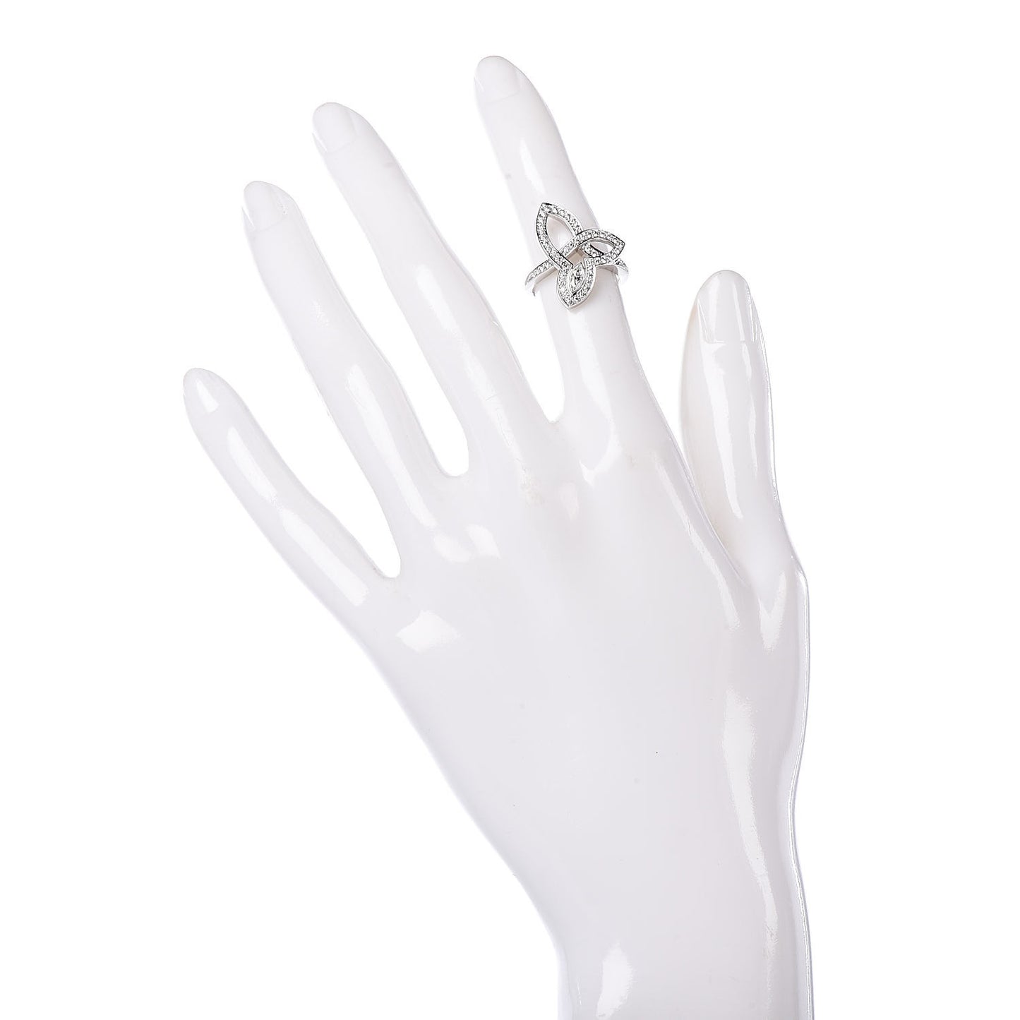 Platinum Diamond Lily Cluster Ring 47 4.25