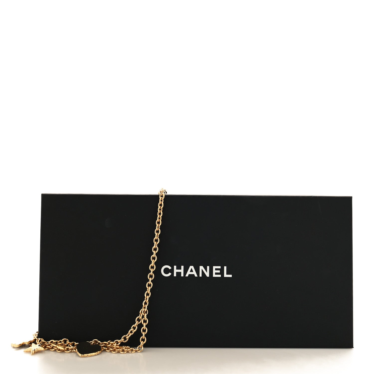 Chanel Enamel Coco Heart CC Star Chain Belt 80 Gold Black 4 of 4