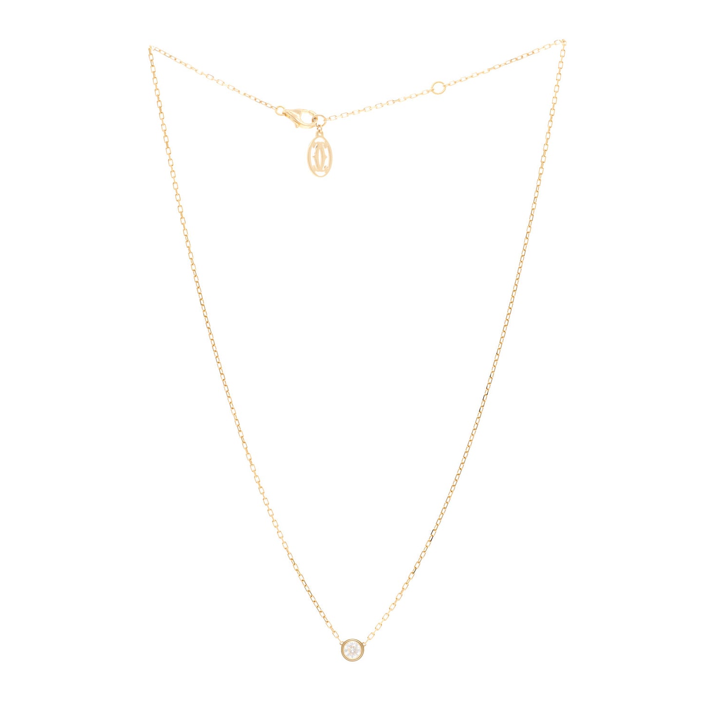 18K Yellow Gold Diamond LM D'Amour Pendant Necklace