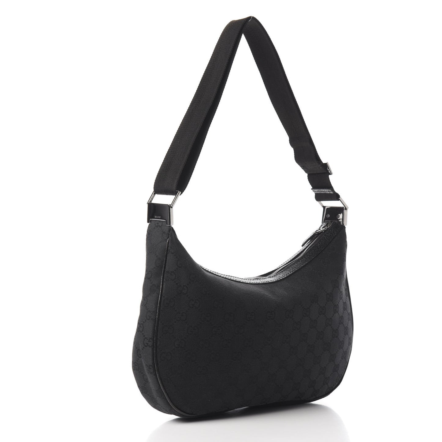 Monogram Medium Half Moon Hobo Black