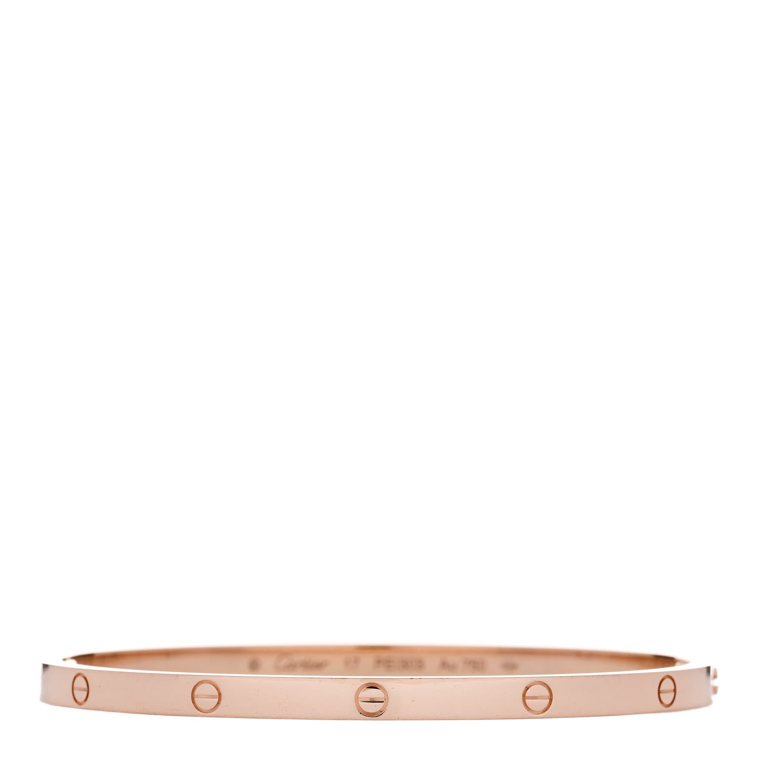 Cartier 18K Pink Gold Small LOVE Bracelet 17 1 of 8