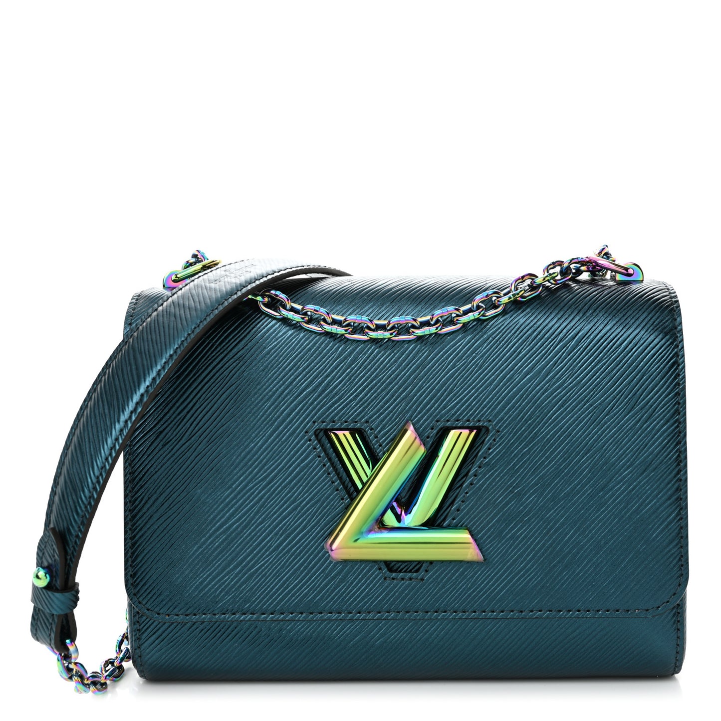 Epi Twist Scarabeo Shoulder Bag MM Blue Boreale
