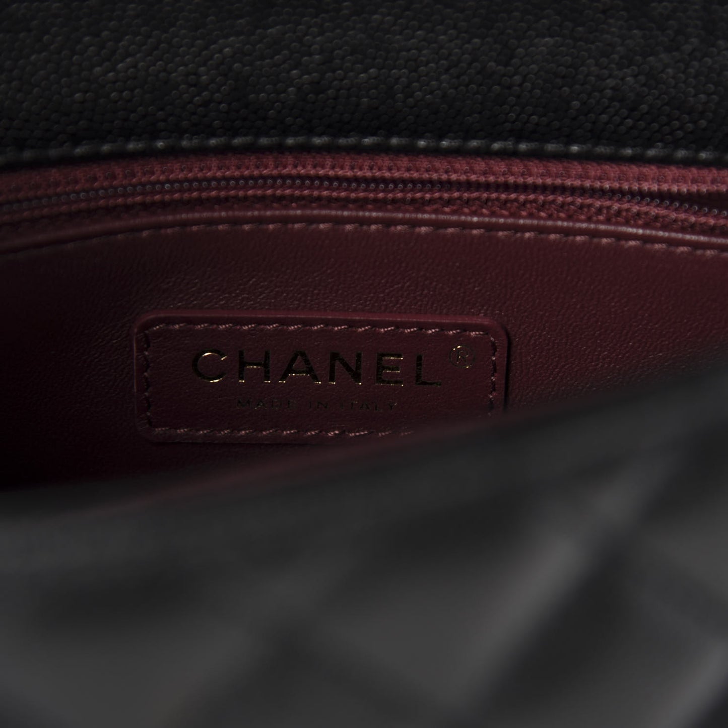 Caviar Quilted Mini Coco Handle Flap Black