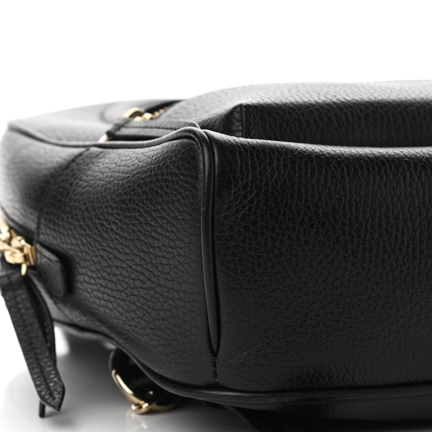 Pebbled Calfskin Soho Chain Backpack Black