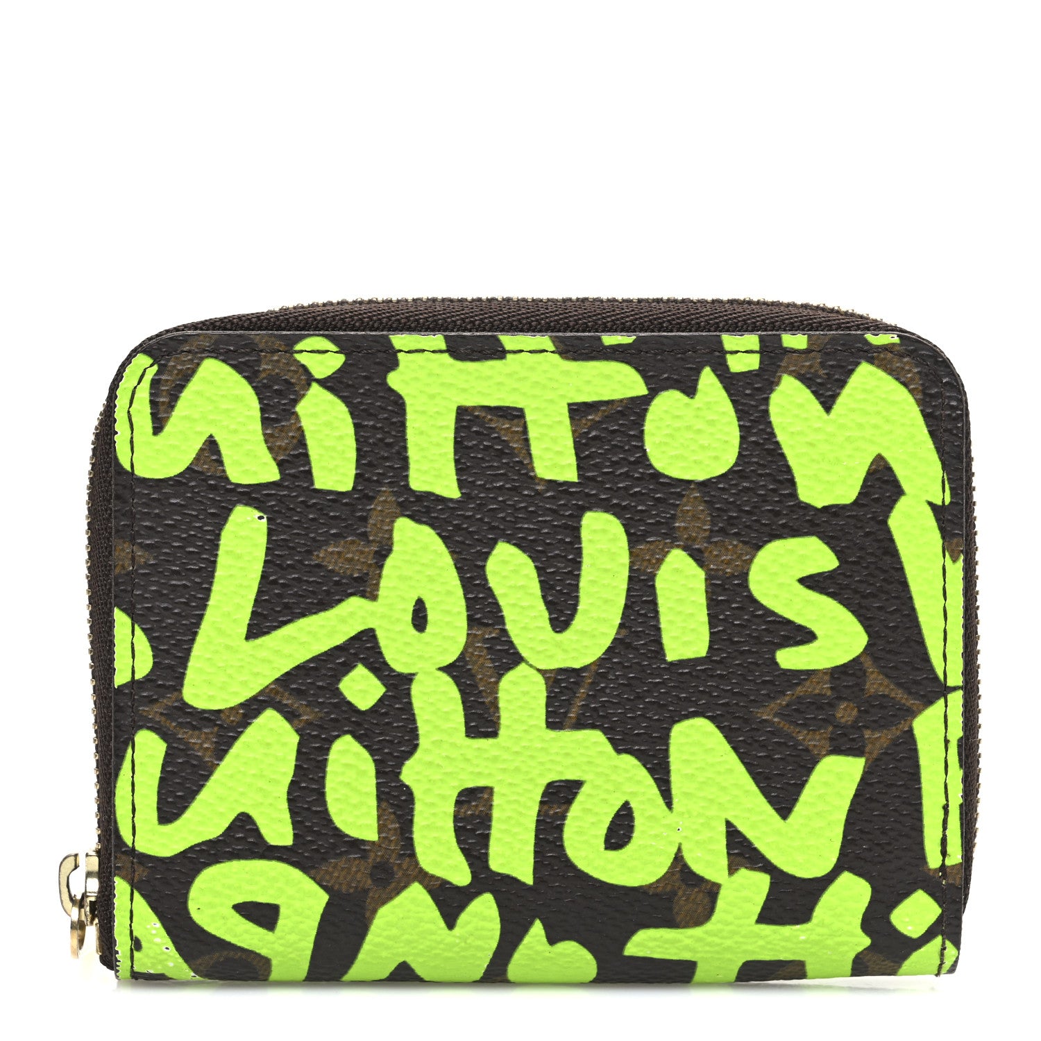 Louis Vuitton Monogram Graffiti Zippy Coin Purse Wallet Green