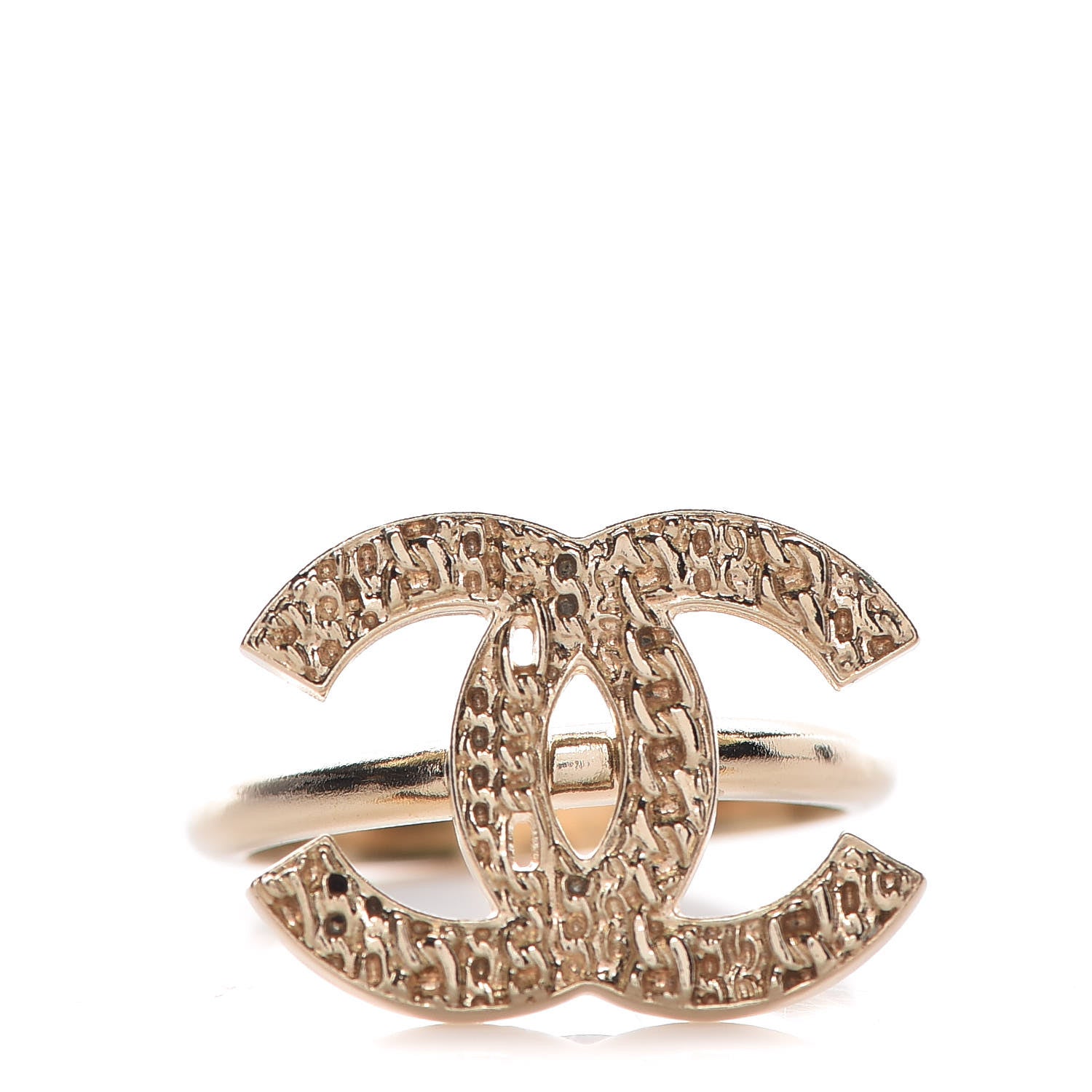 Chanel CC Chain Logo Ring 6.5 Gold 407903 – FASHIONPHILE