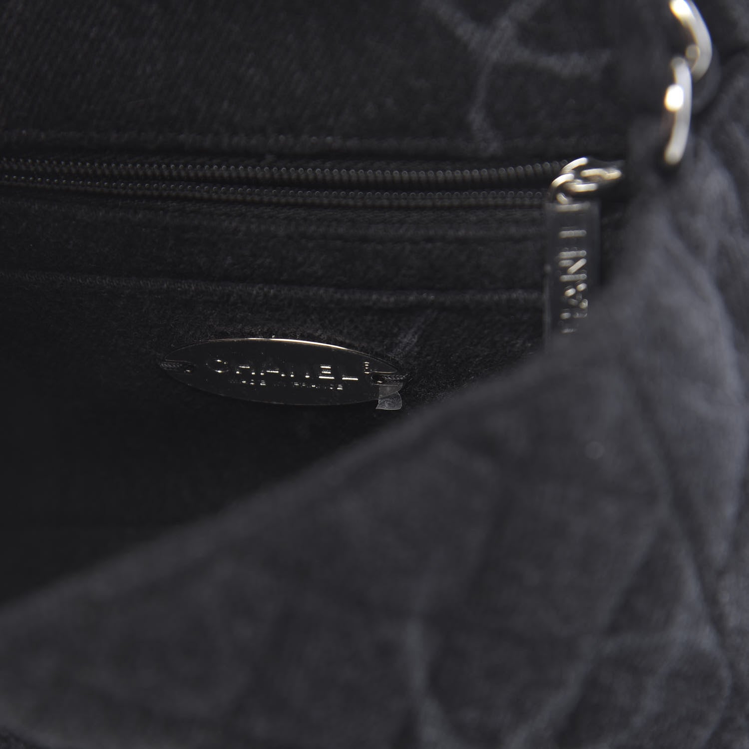 Chanel Denim CC Quilted Mini Square Flap Black 6 of 11