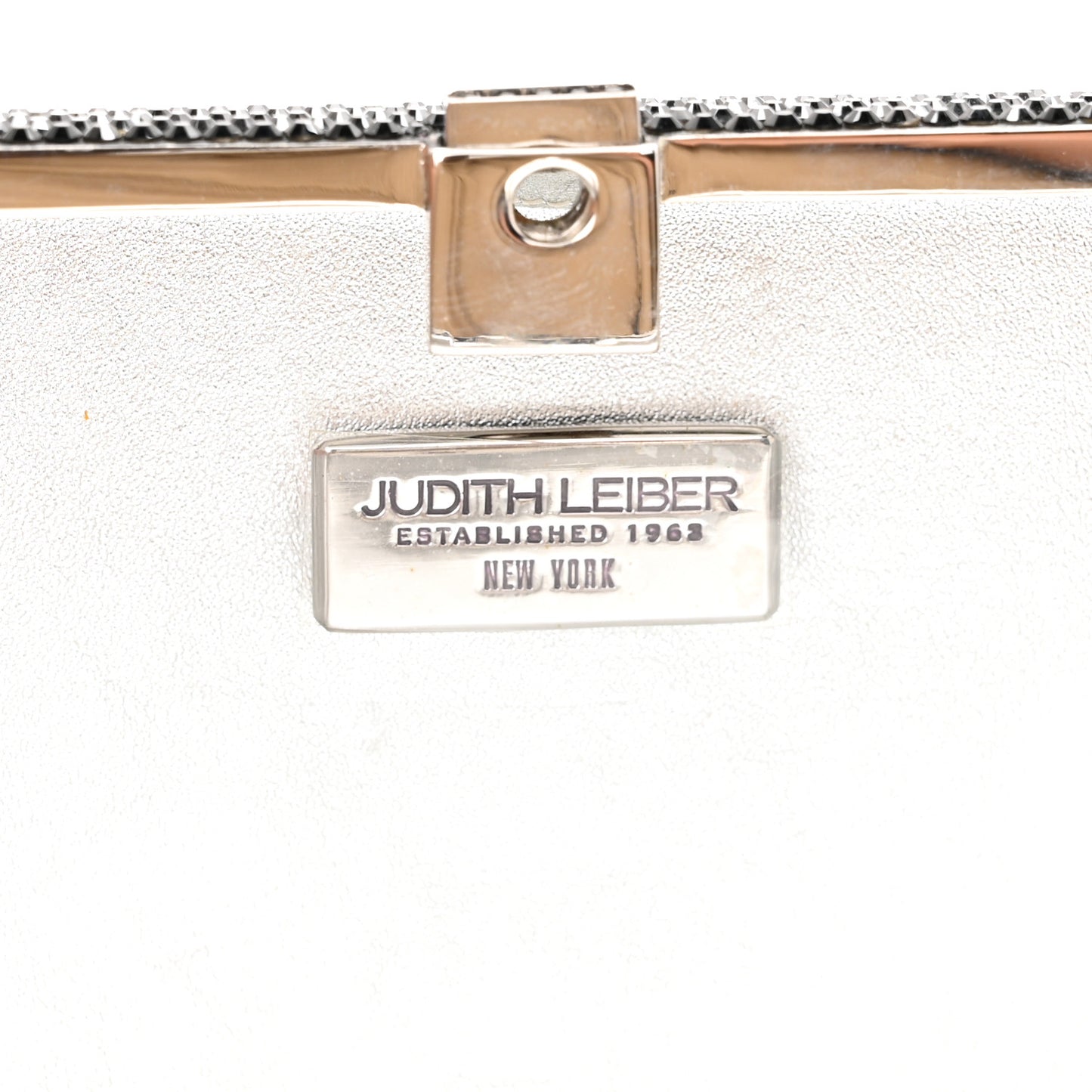 Crystal Bespoke Slim Slide Clutch Black Silver