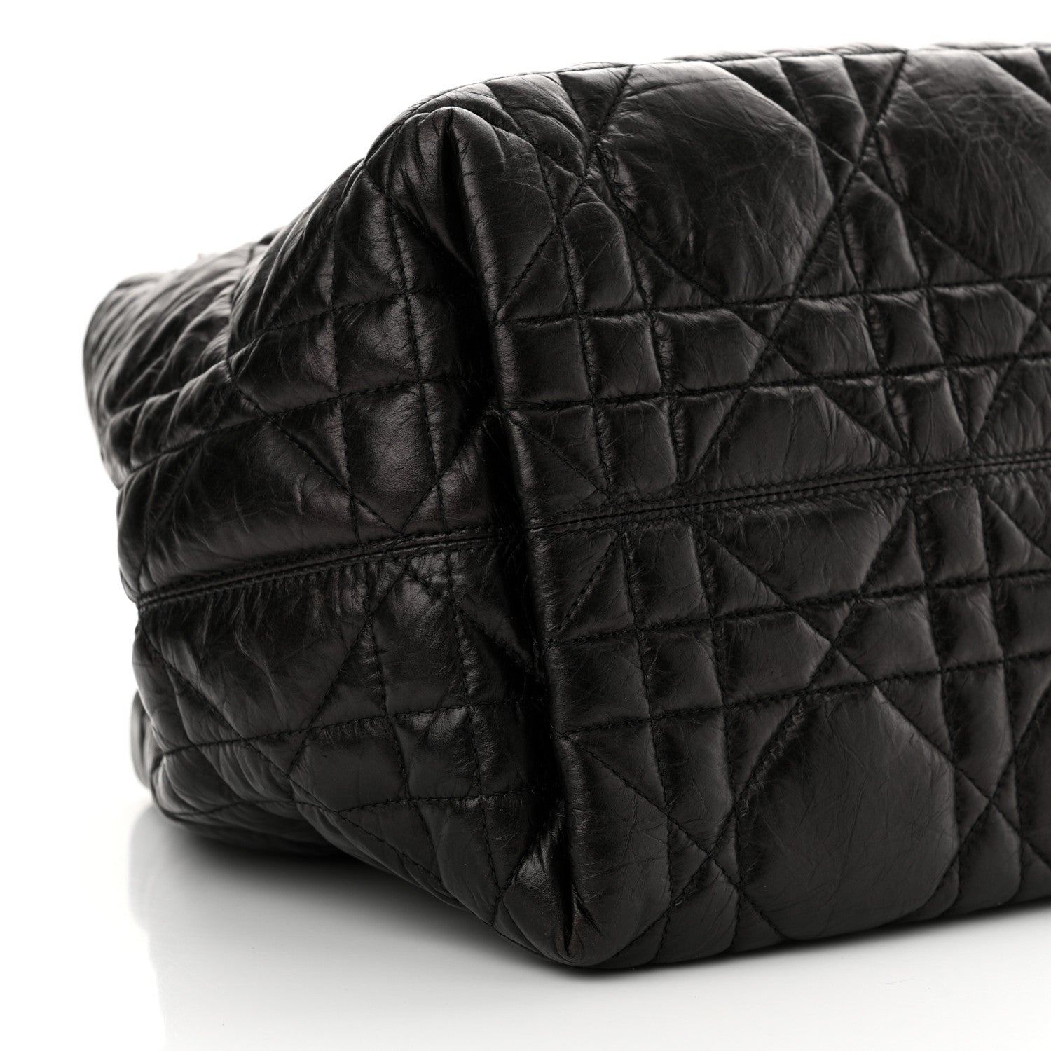 Christian Dior Crinkled Calfskin Macrocannage Medium Toujours Black 10 of 11