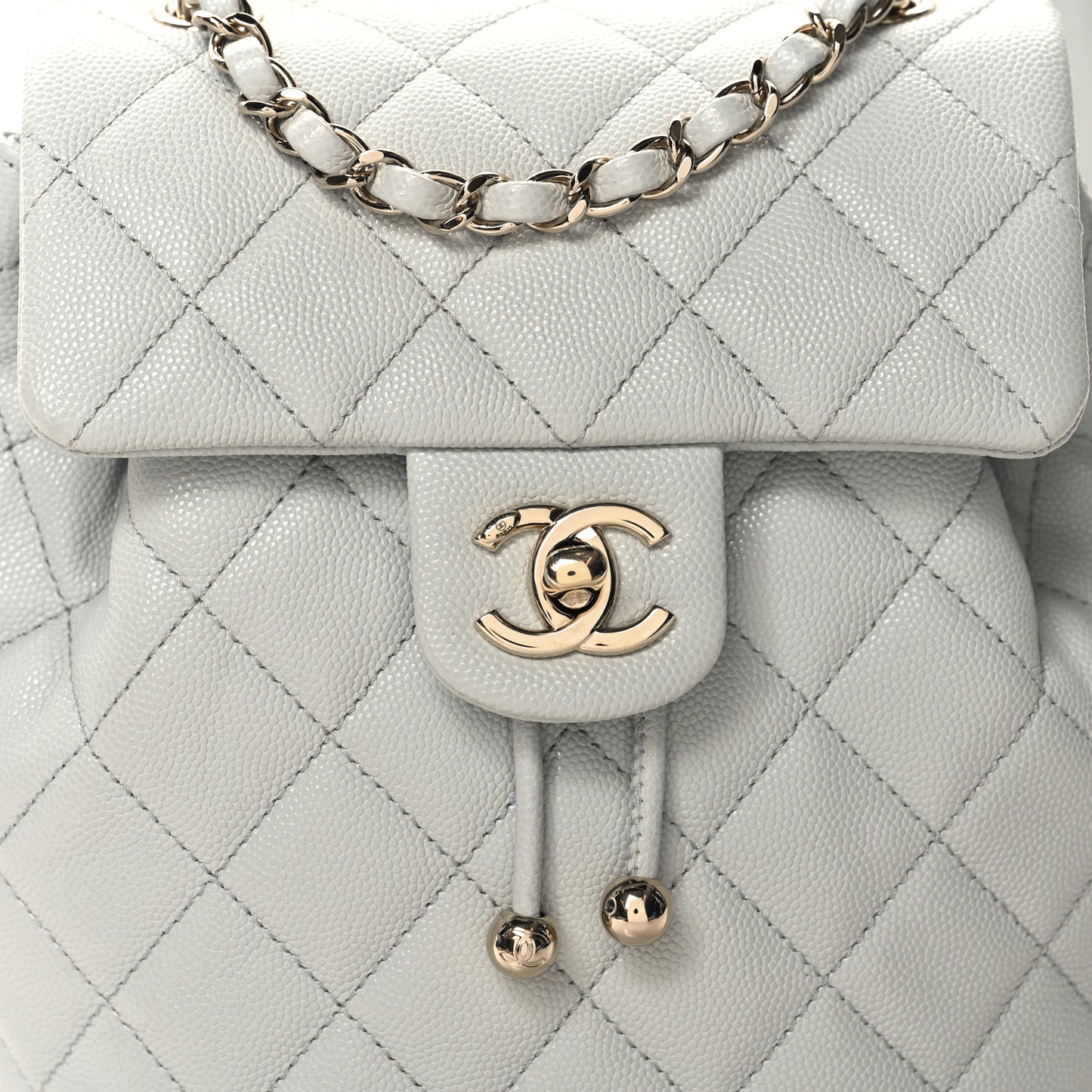 Caviar Quilted Mini Urban Spirit Backpack Light Blue