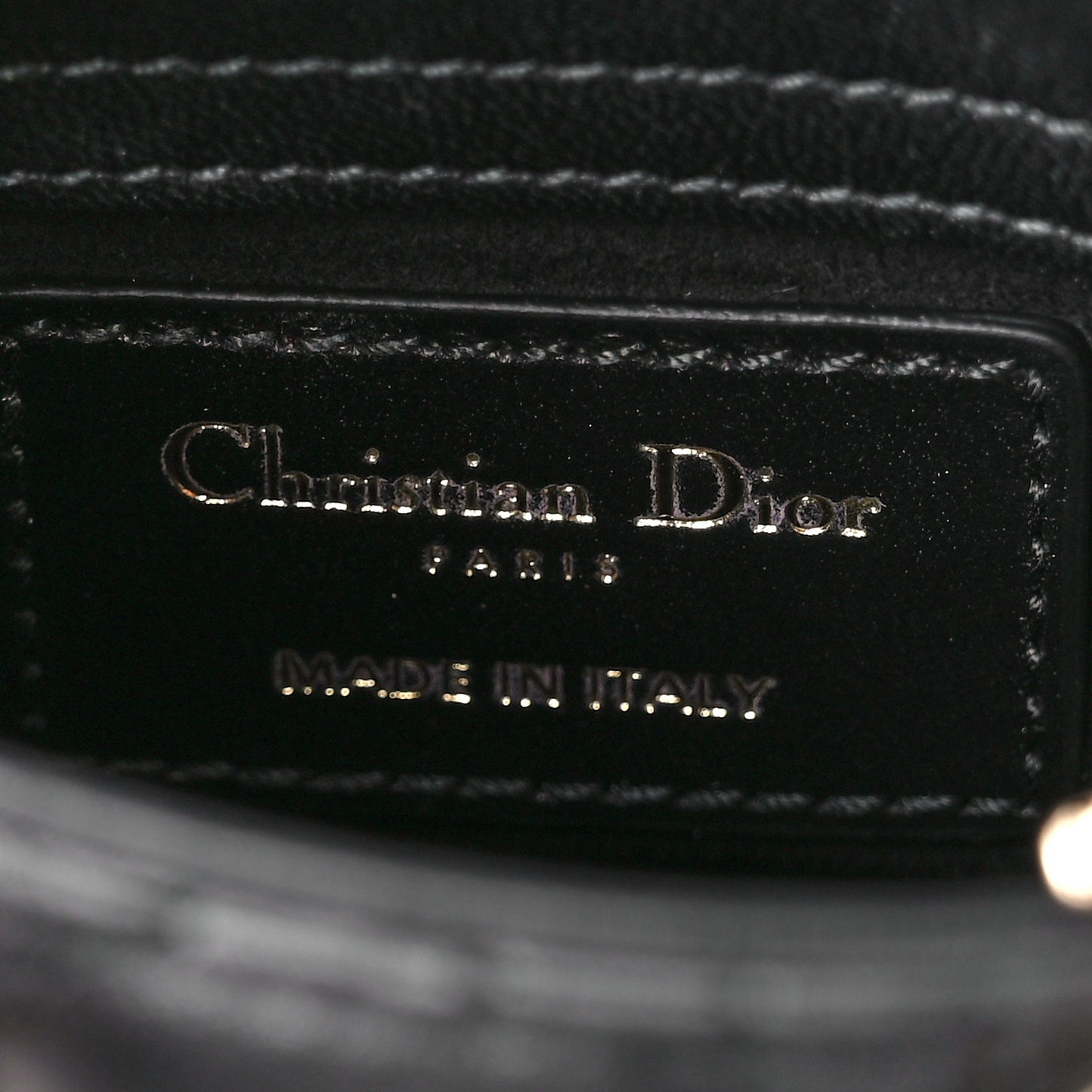 Lambskin Cannage Micro Lady Dior Black