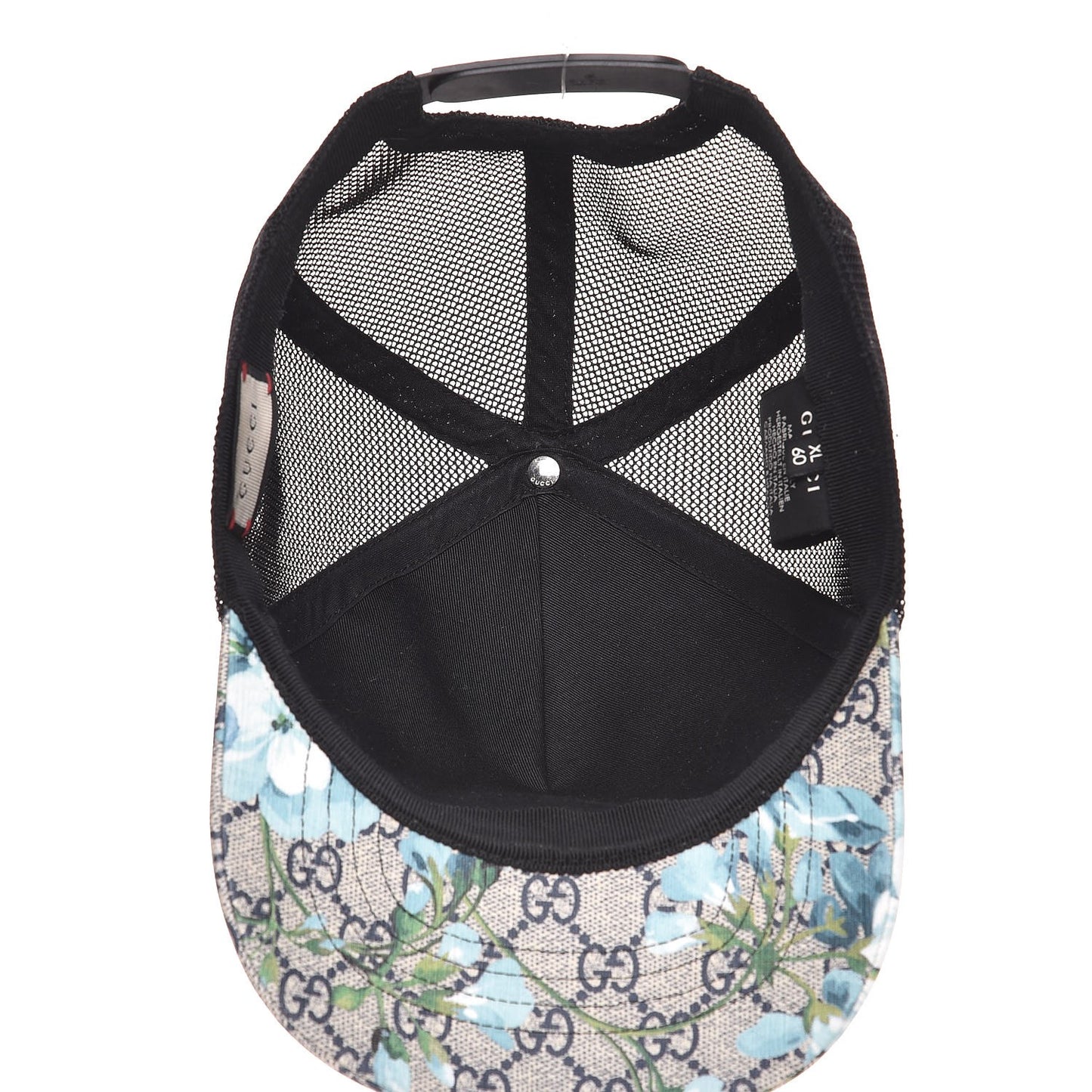 GG Supreme Monogram Blooms Baseball Hat XL Beige Blue Navy