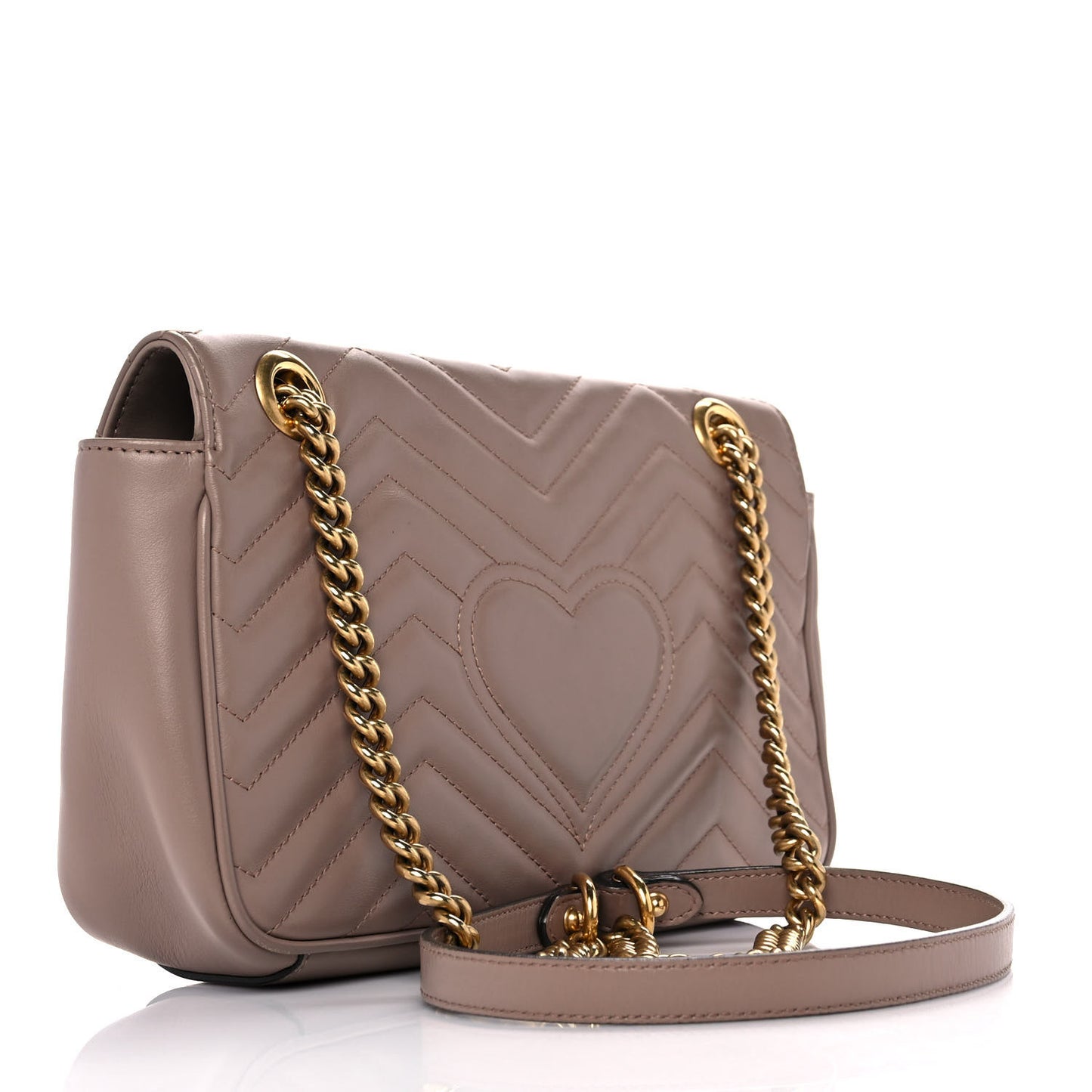 Calfskin Matelasse Small GG Marmont Shoulder Bag Porcelain Rose