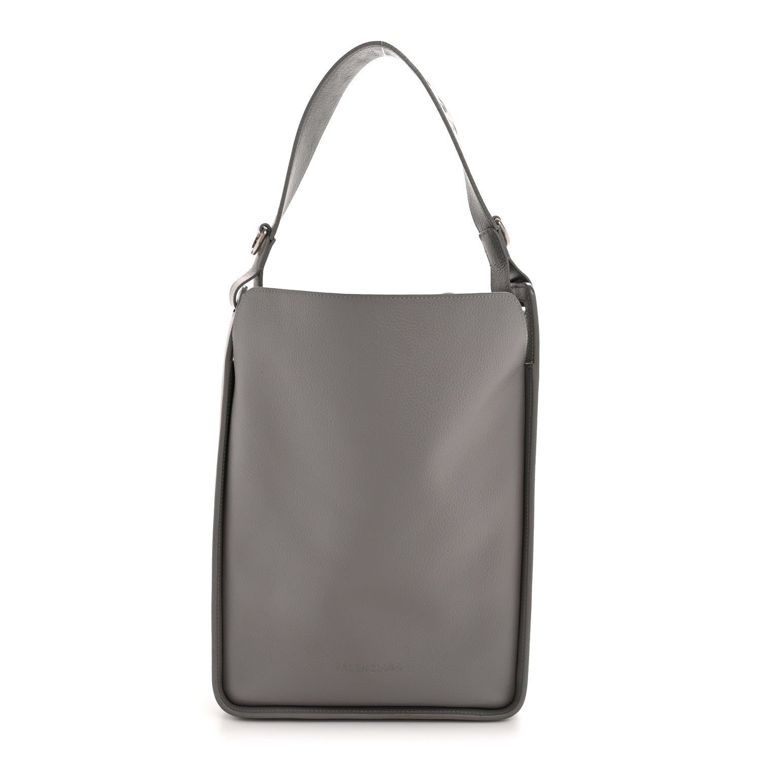 Balenciaga Calfskin Logo Embossed Small Tool 2.0 North-South Tote