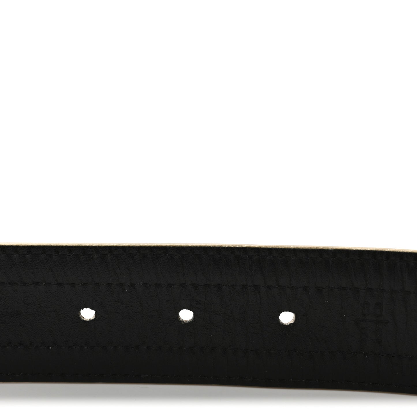 Metallic Lambskin Pearl CC Belt 80 32 Gold