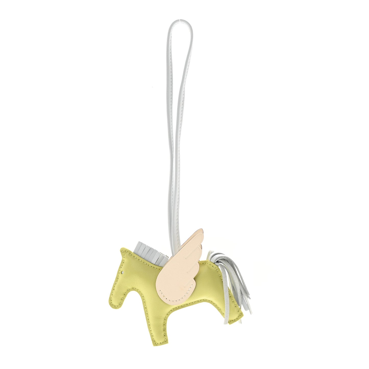 Milo Lambskin Grigri Rodeo Pegase Horse Bag Charm PM Jaune Bourgeon Bleu Brume Nata