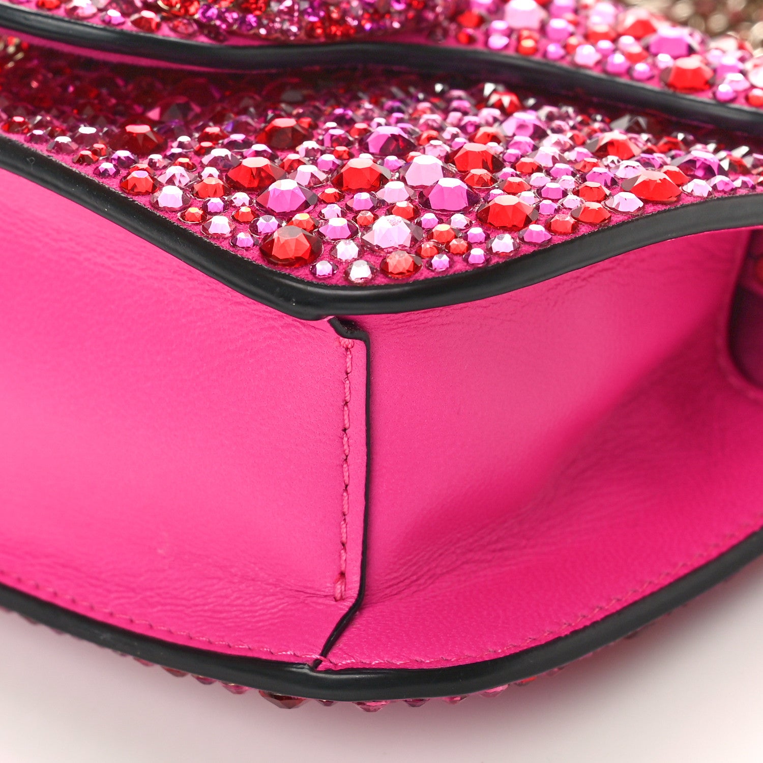 Valentino Garavani Crystal Vlogo Small Loco Shoulder Bag Pink PP 9 of 9