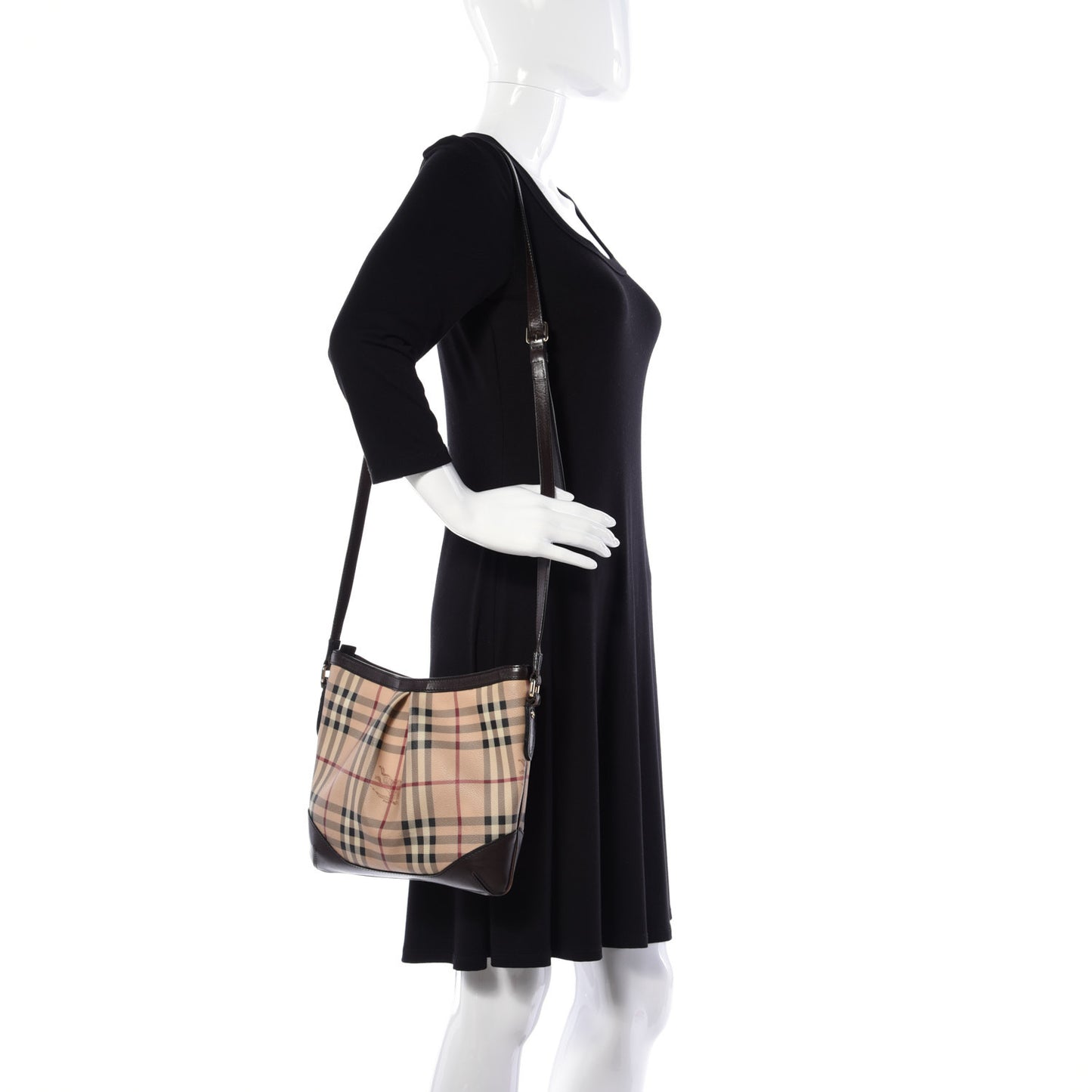 Haymarket Check Hartham Shoulder Bag Chocolate