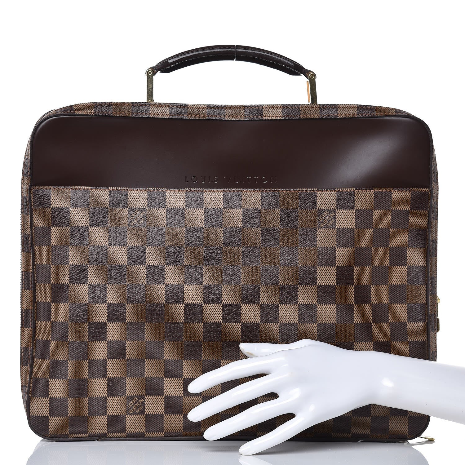 Louis Vuitton Damier Ebene Porte Ordinateur Sabana Computer Case 9 of 14