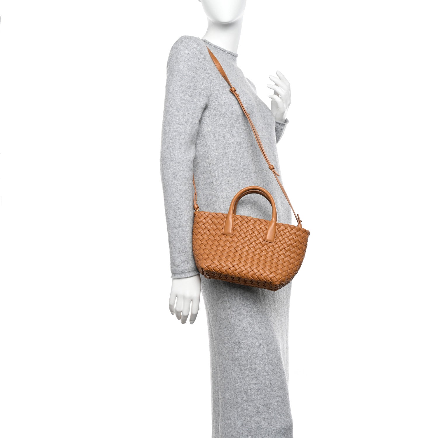 Bottega Veneta Nappa Intrecciato Mini Cabat Caramel 3 of 10