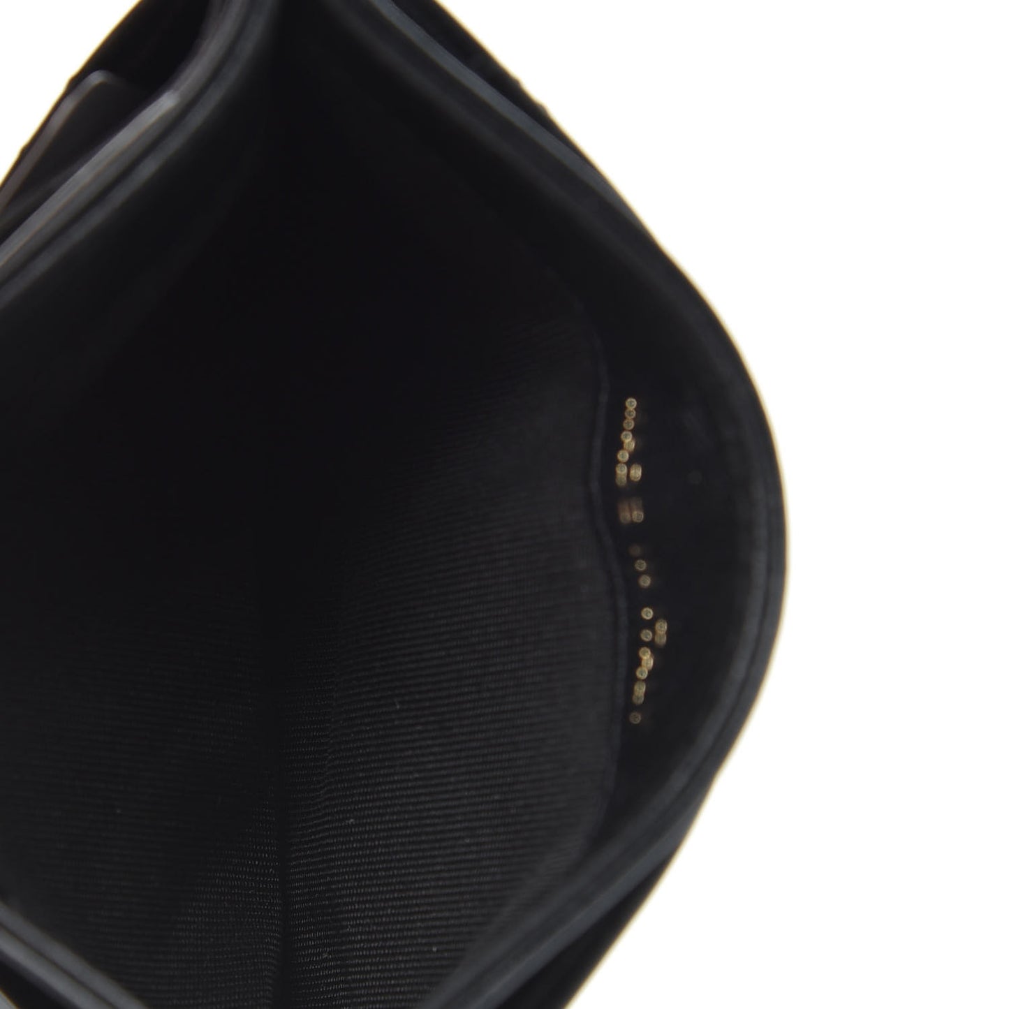 Lambskin Quilted Brilliant Card Holder Black