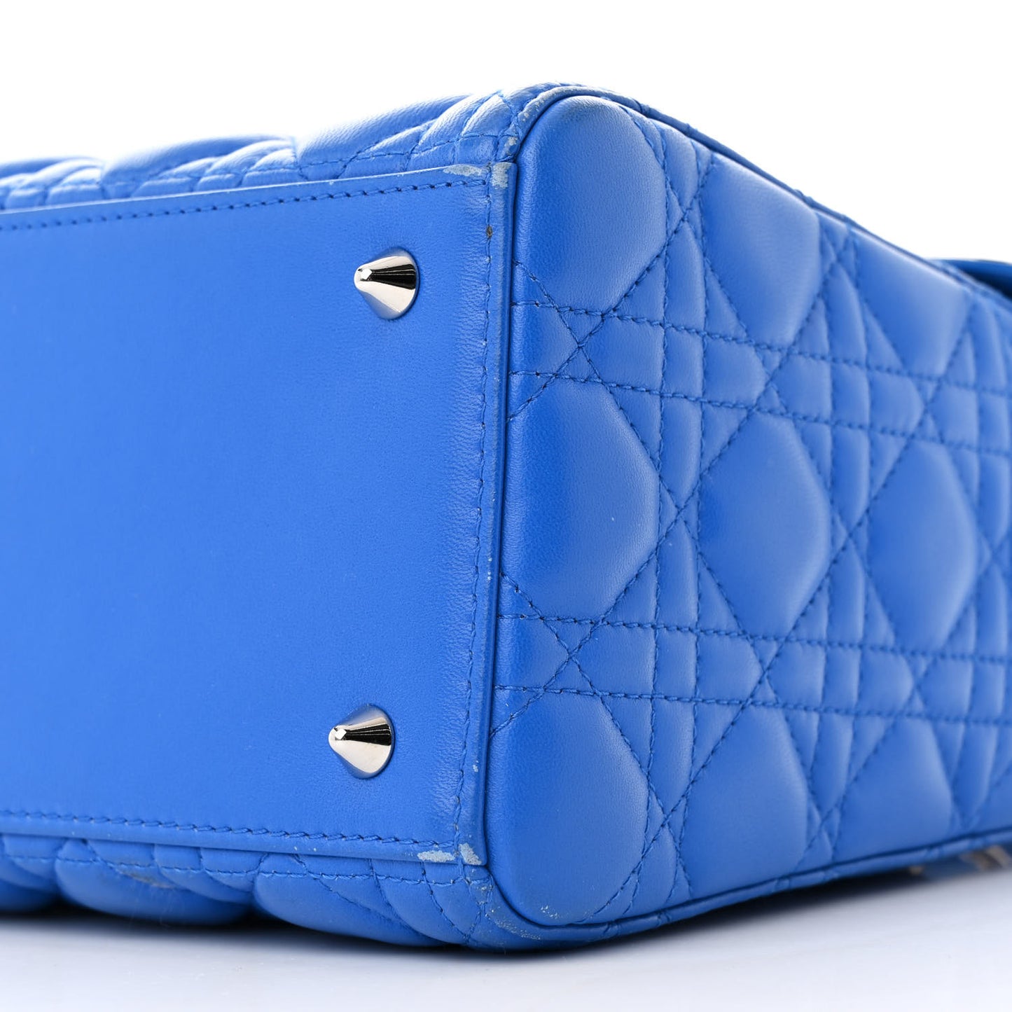 Lambskin Cannage Medium Lady Dior Blue