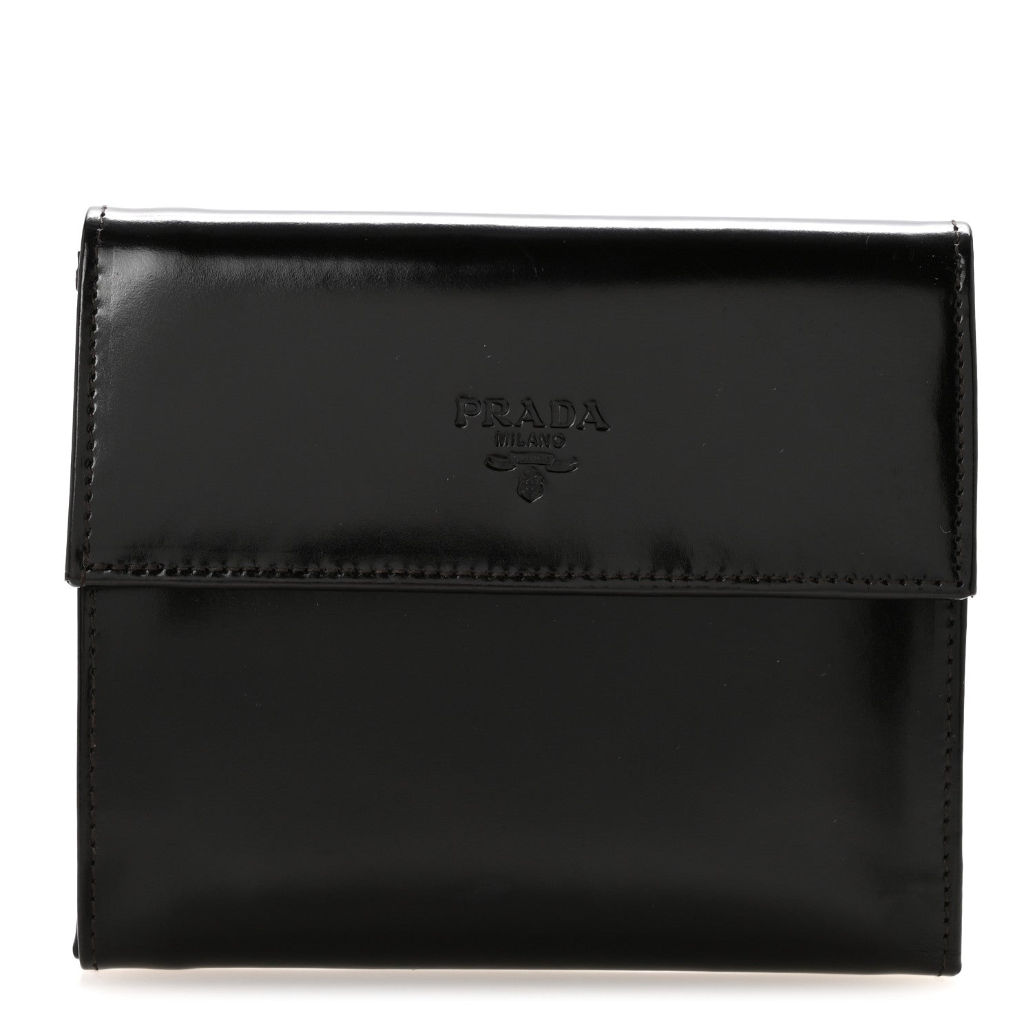 小物 PRADA compact wallet black Prada Spazzolato Tri-Fold Compact Wallet Ebano 1917495 – FASHIONPHILE