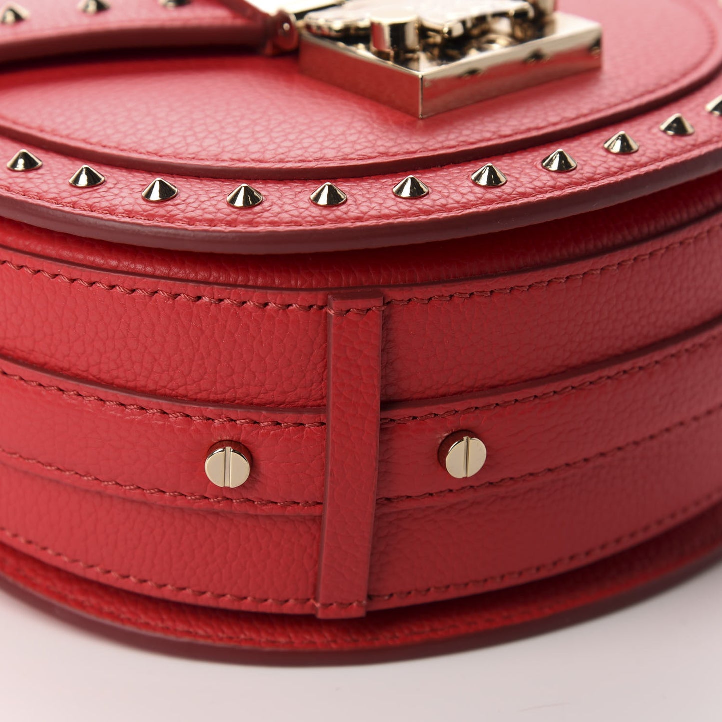 Calfskin Mini Patricia Studded Crossbody Bag Red