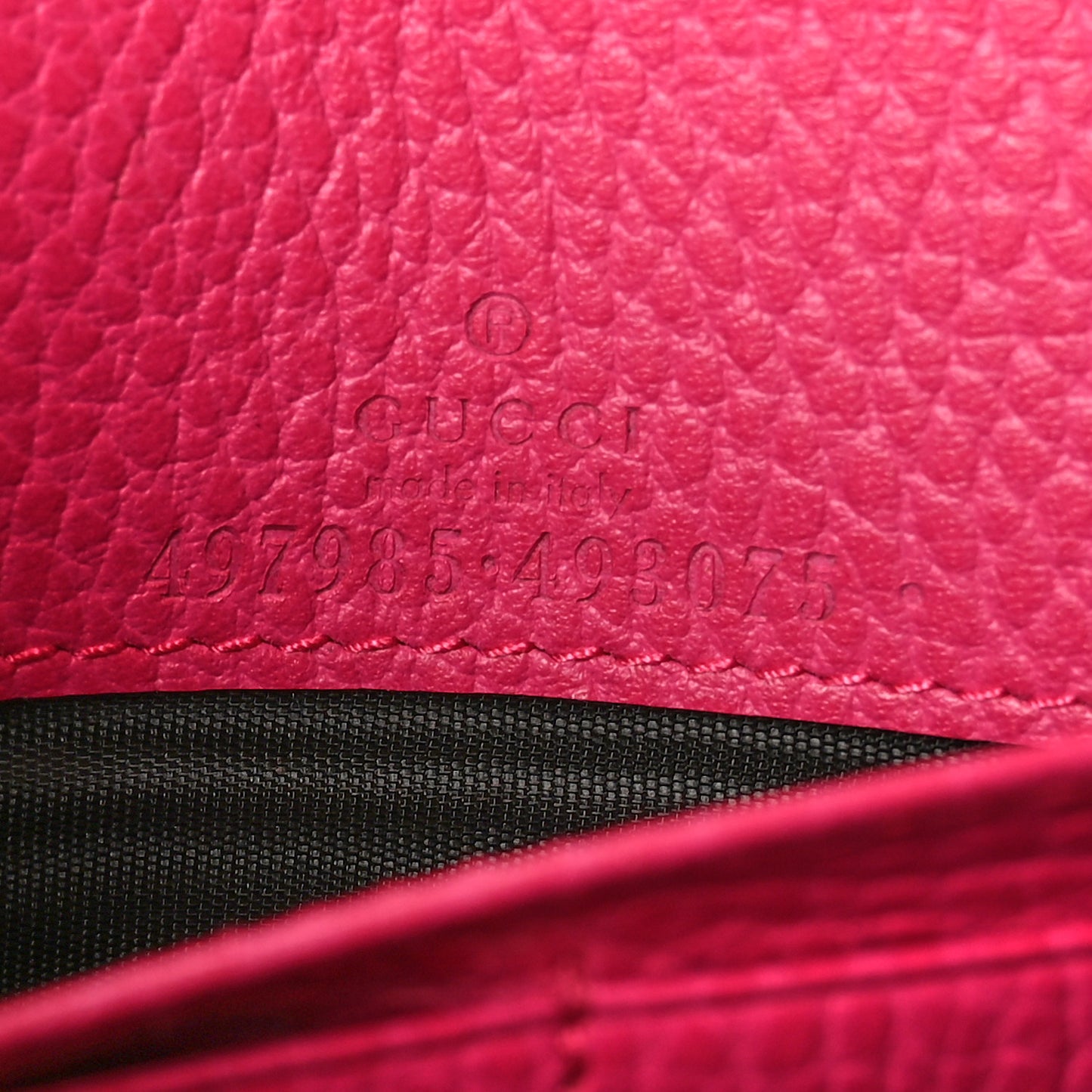 Dollar Calfskin Mini GG Marmont Chain Wallet Box Pink