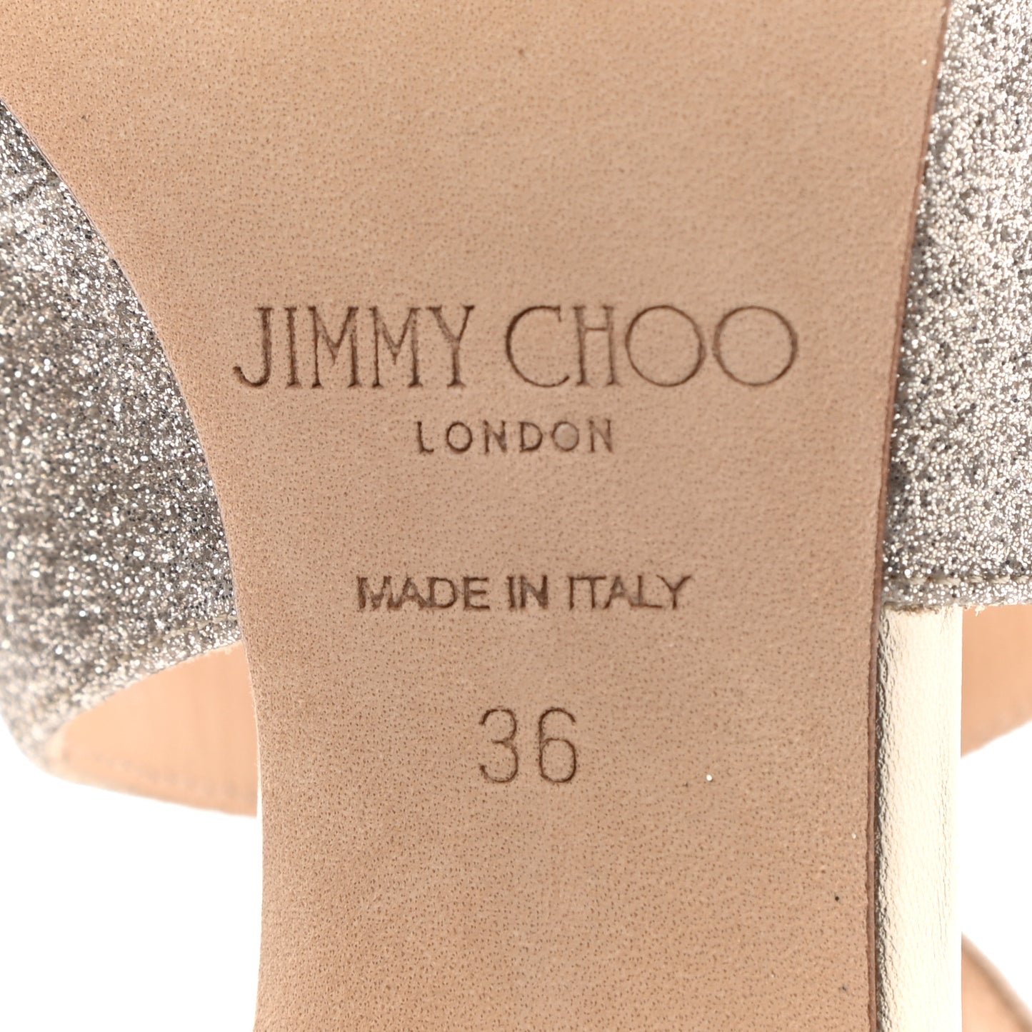 Dusty Glitter Emily 85 Sandals 36 Platinum Ice