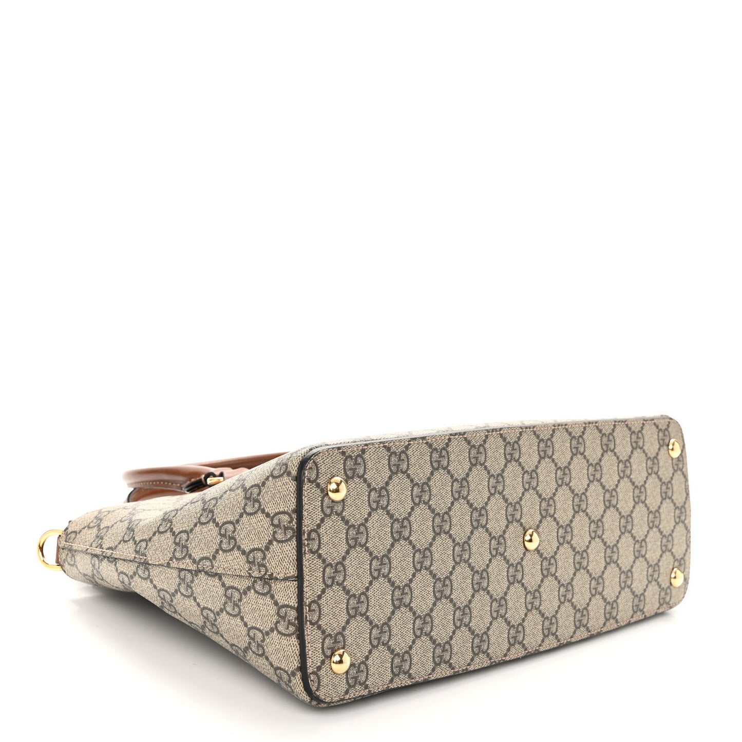 GG Supreme Monogram Small Zip Top Tote Beige Tuscany