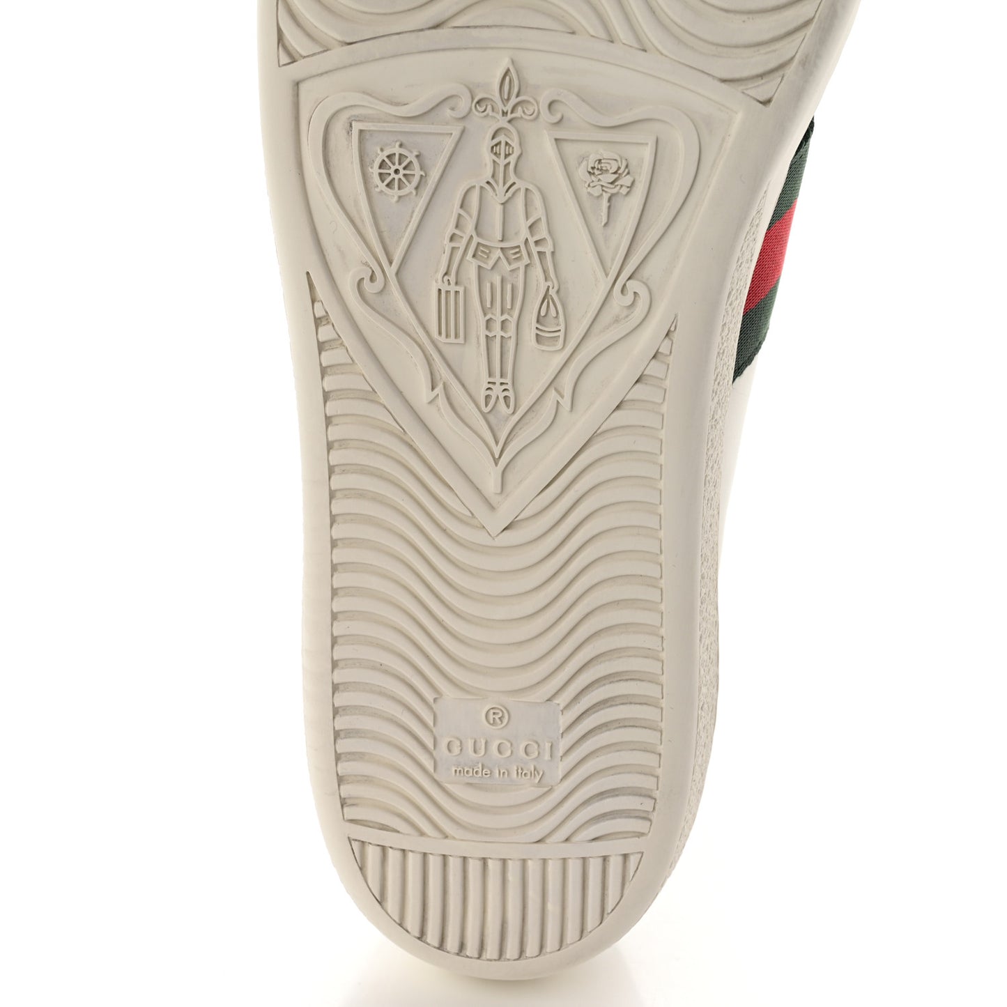 Calfskin Ayers Bee Embroidered Womens Ace Sneakers 41.5 White Green
