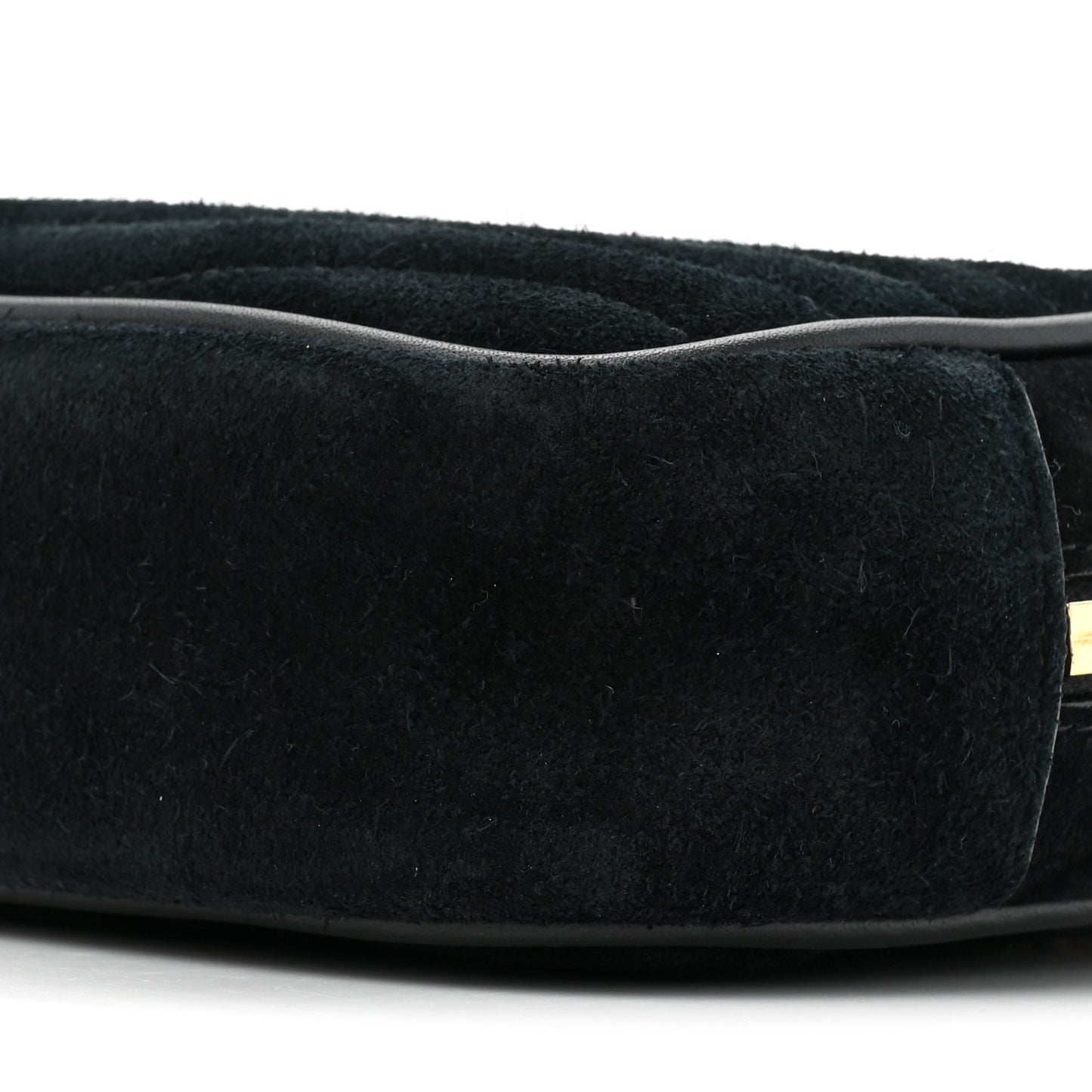 Suede Matelasse Monogram Mini Lou Camera Bag Black